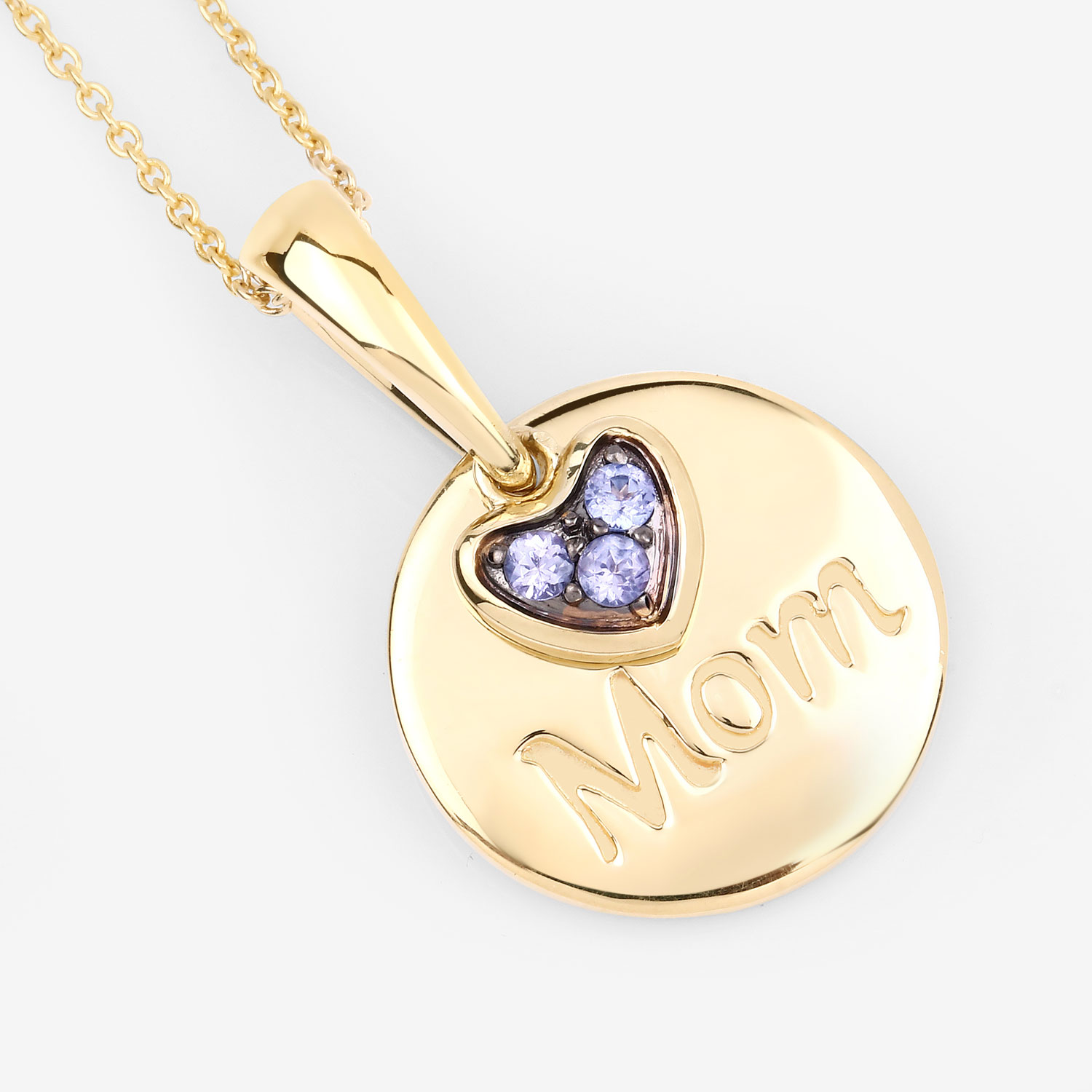 0.21 Carat Genuine Tanzanite .925 Sterling Silver Pendant