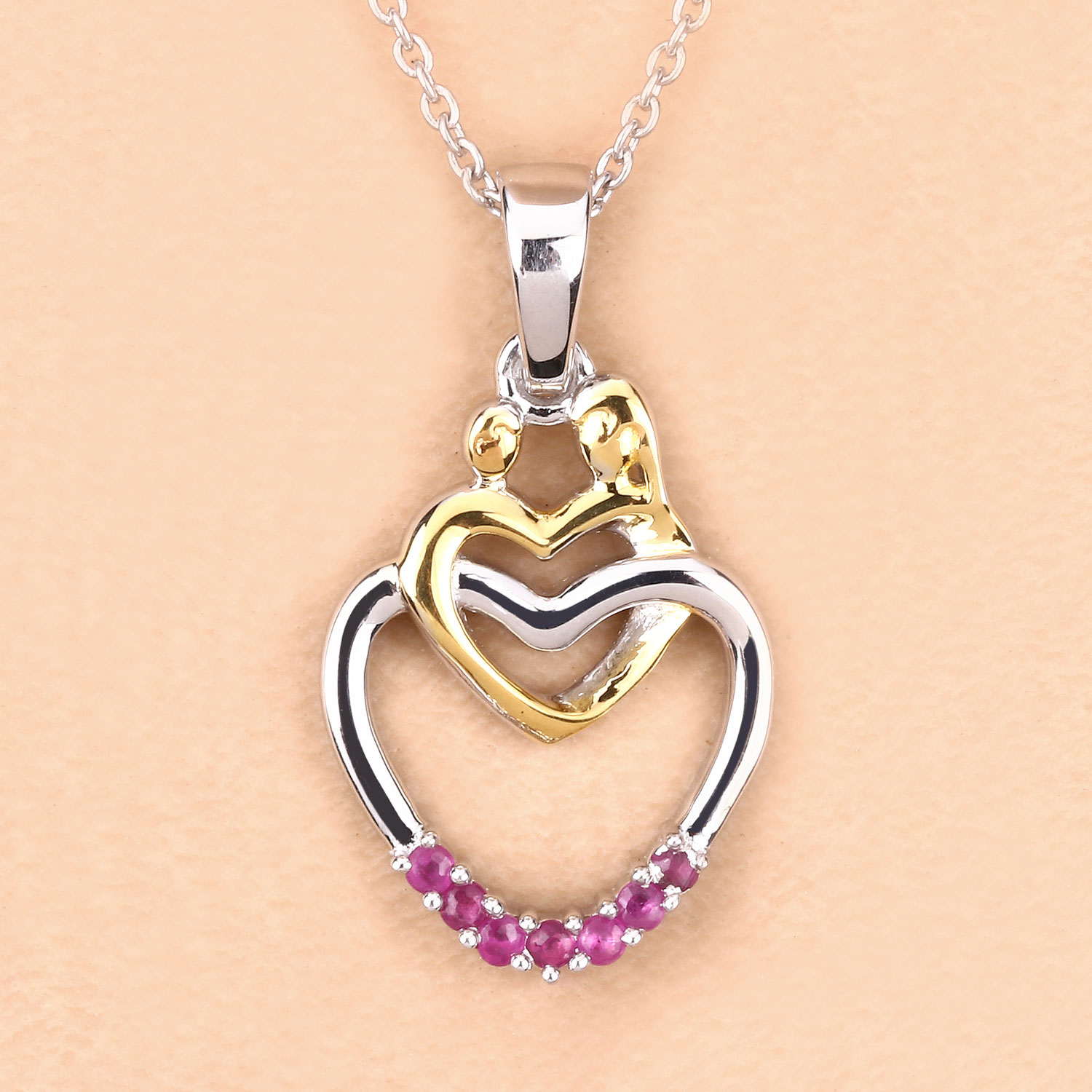 0.14 Carat Genuine Ruby .925 Sterling Silver Pendant