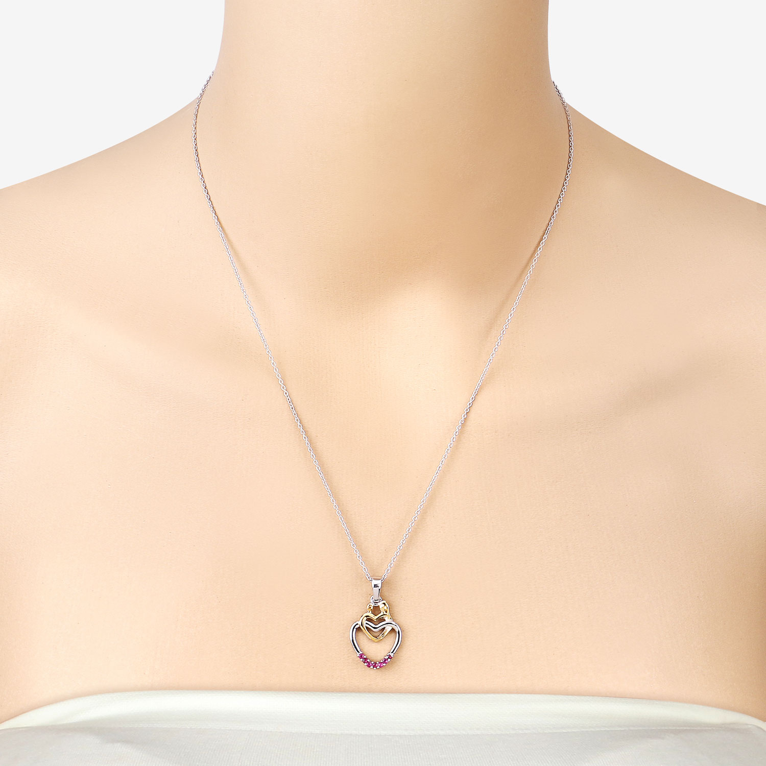 0.14 Carat Genuine Ruby .925 Sterling Silver Pendant