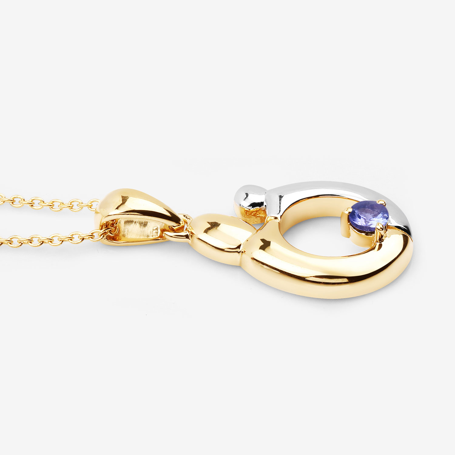 0.19 Carat Genuine Tanzanite .925 Sterling Silver Pendant