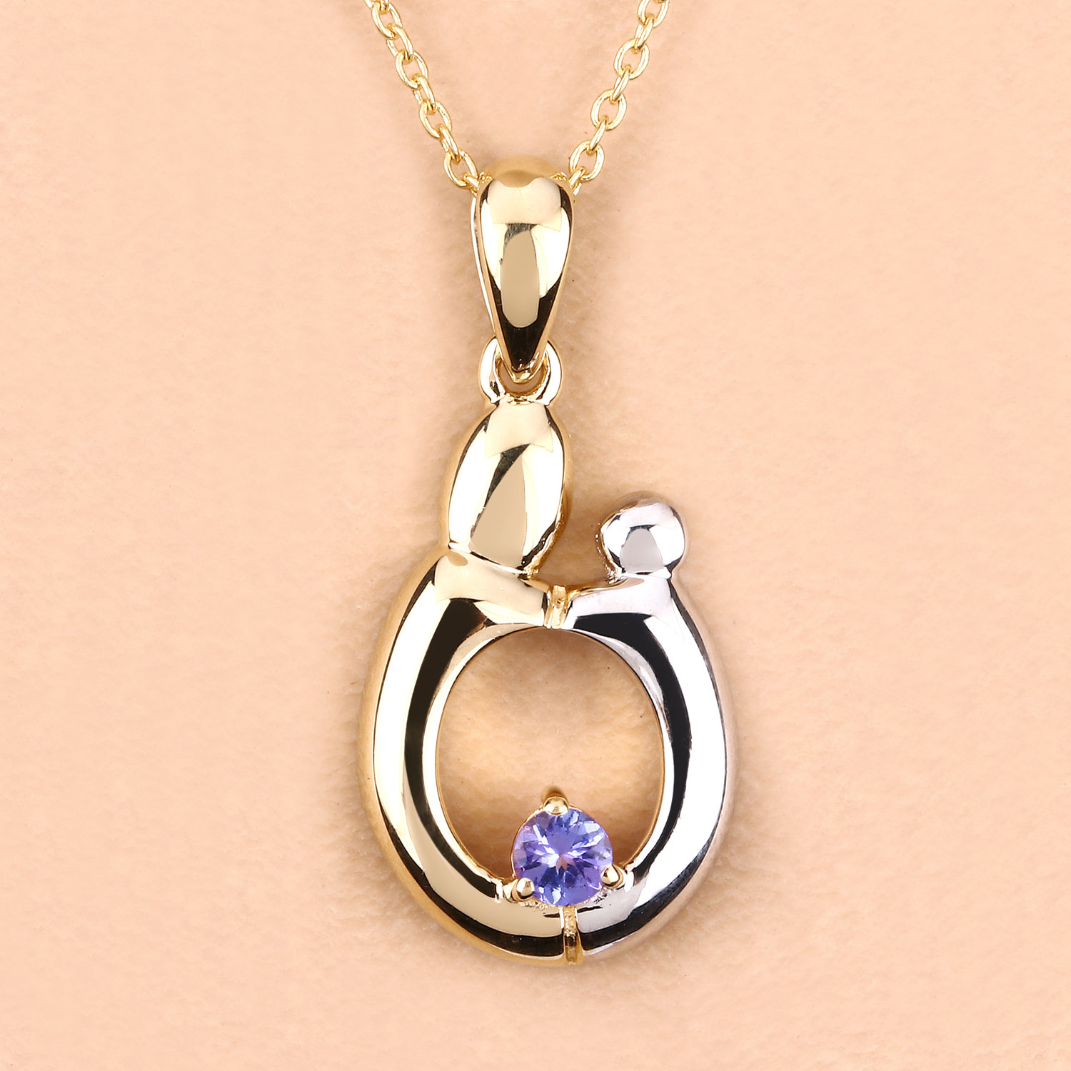 0.19 Carat Genuine Tanzanite .925 Sterling Silver Pendant