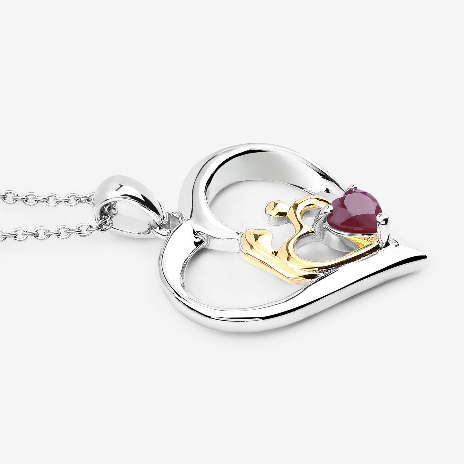 0.50 Carat Genuine Ruby .925 Sterling Silver Pendant