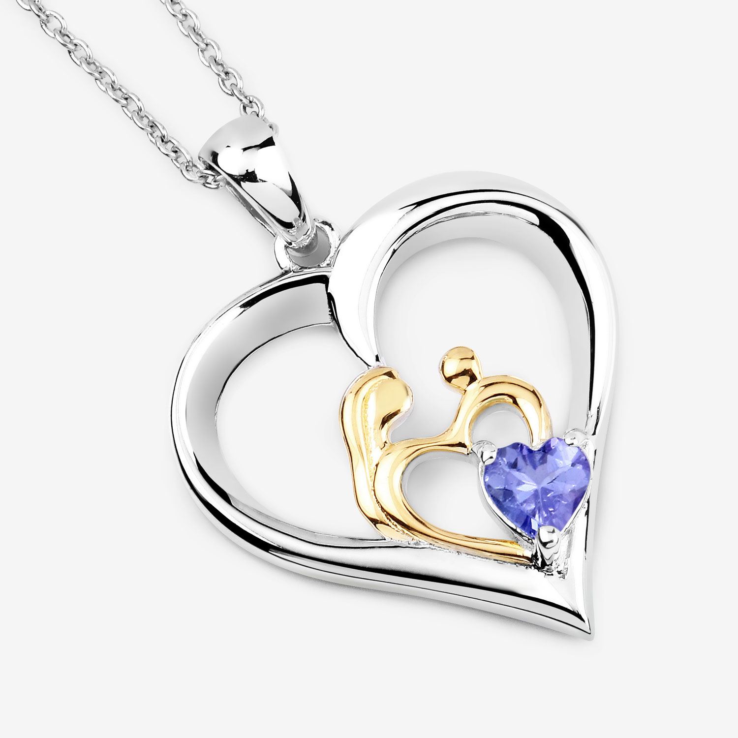 0.45 Carat Genuine Tanzanite .925 Sterling Silver Pendant