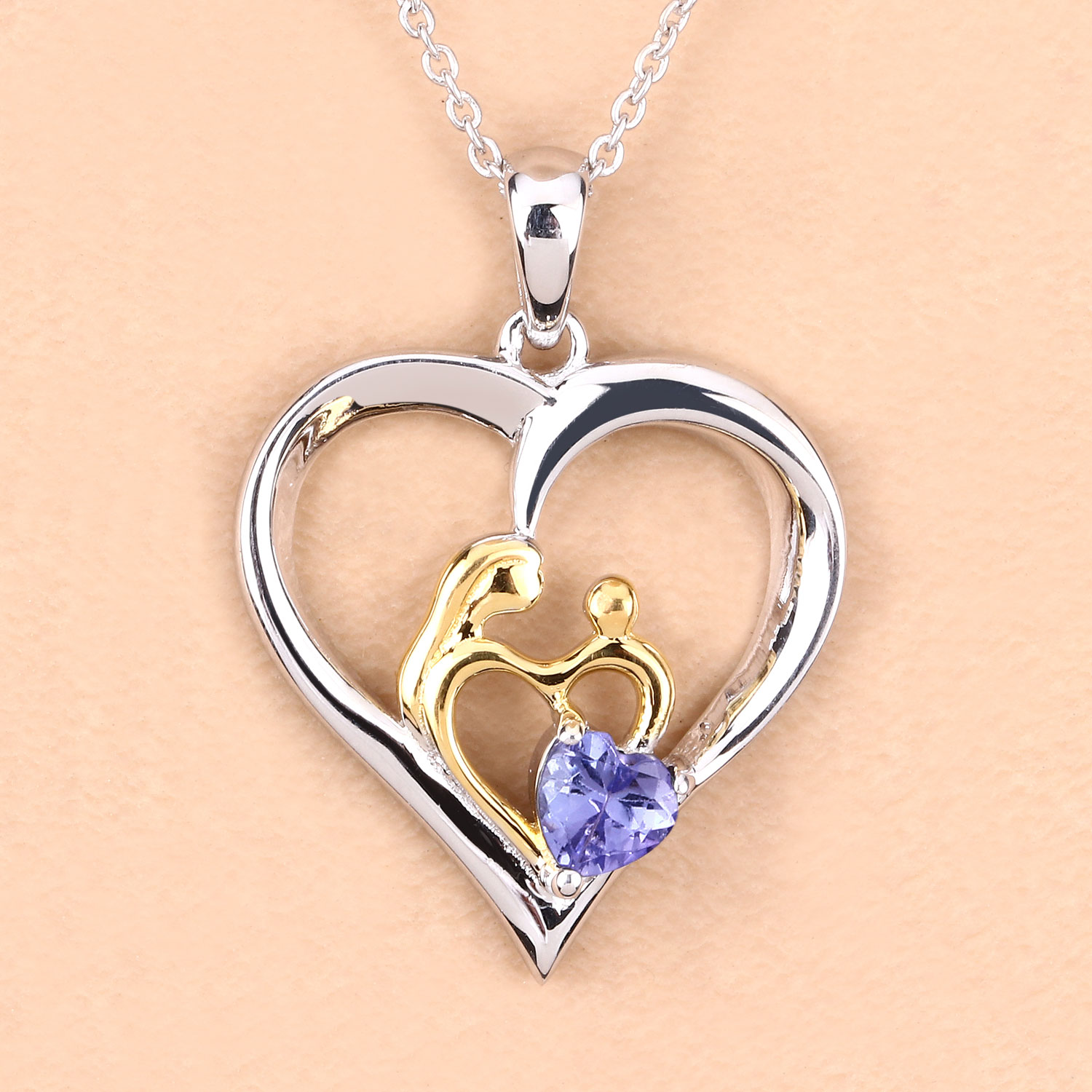0.45 Carat Genuine Tanzanite .925 Sterling Silver Pendant