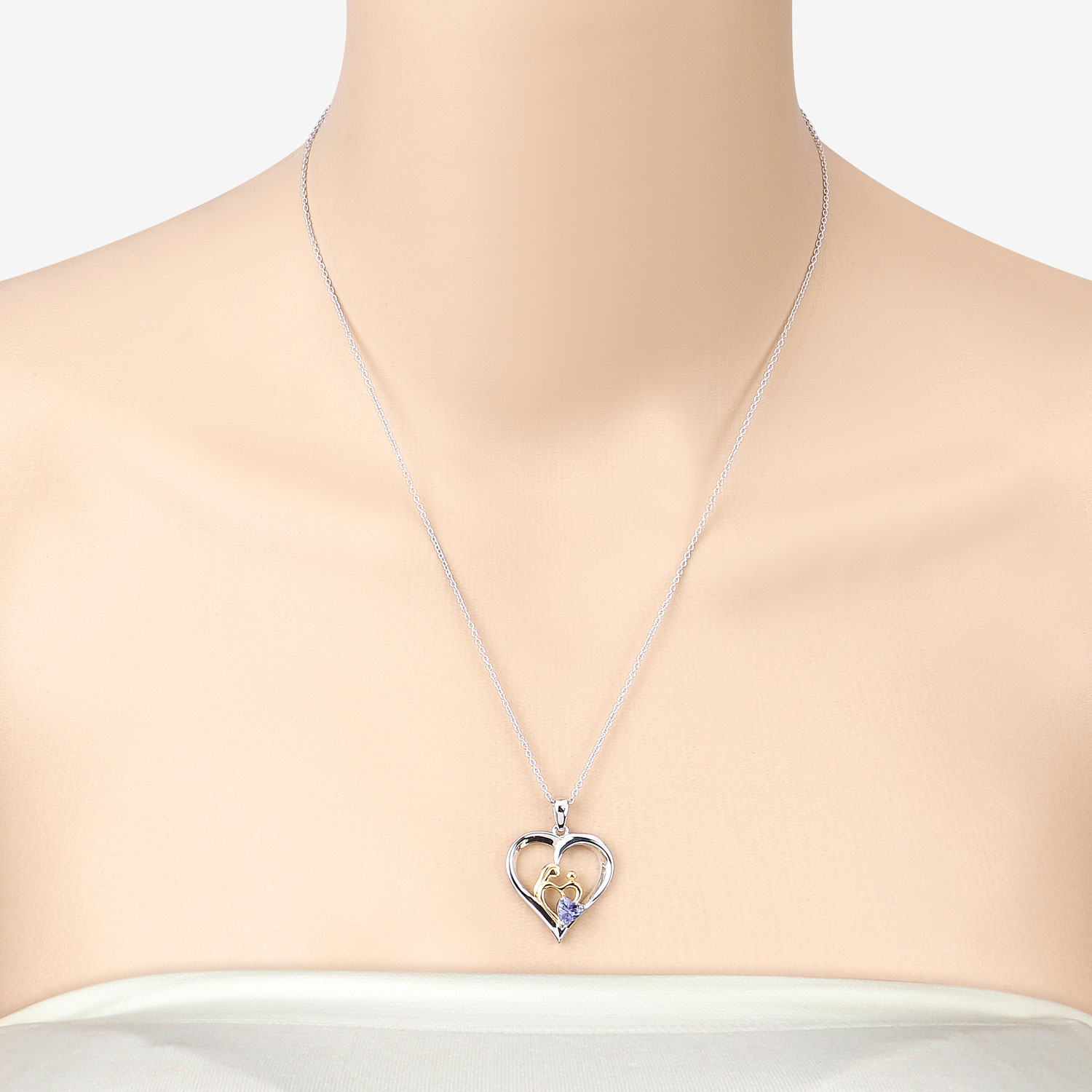 0.45 Carat Genuine Tanzanite .925 Sterling Silver Pendant