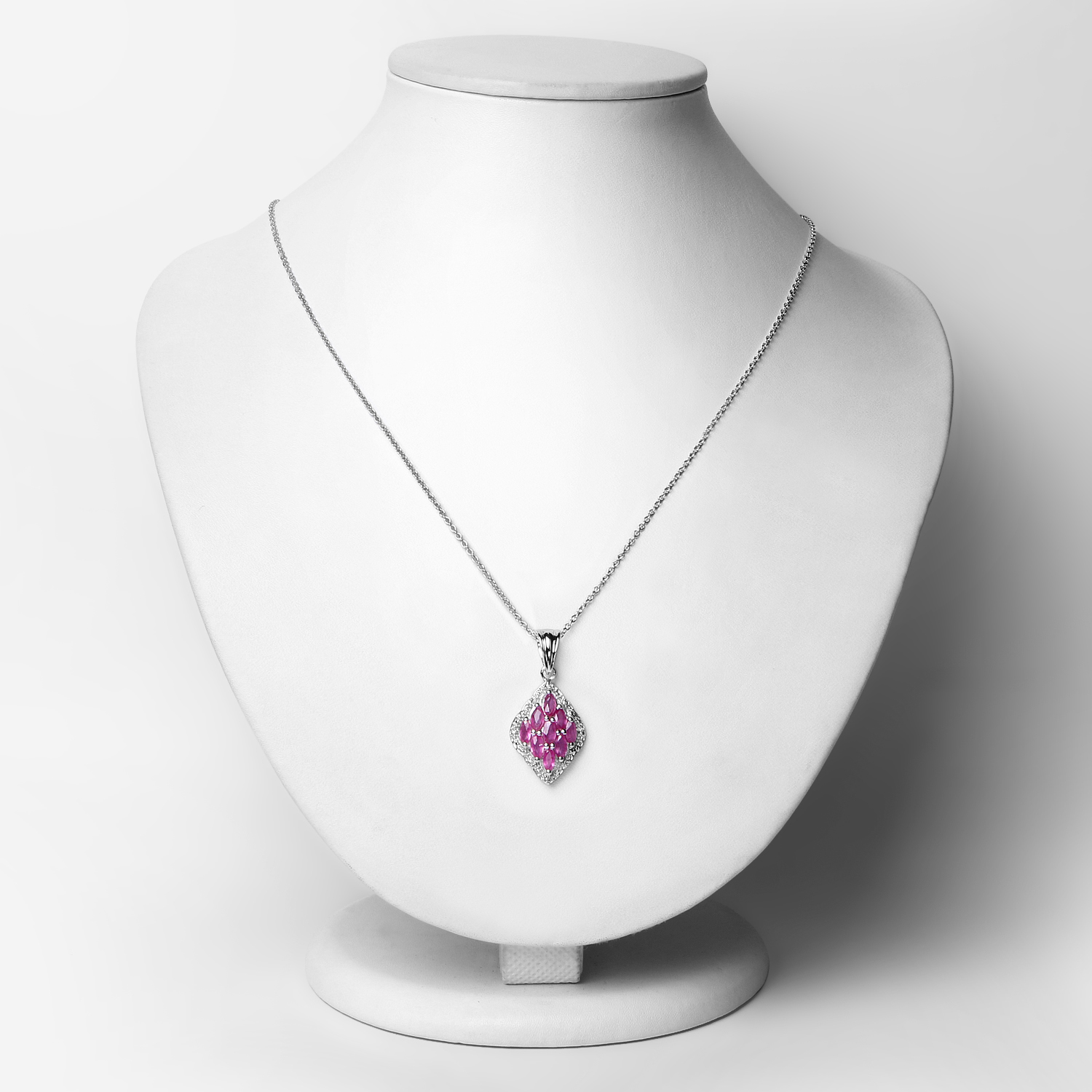 1.26 Carat Genuine Ruby .925 Sterling Silver Pendant