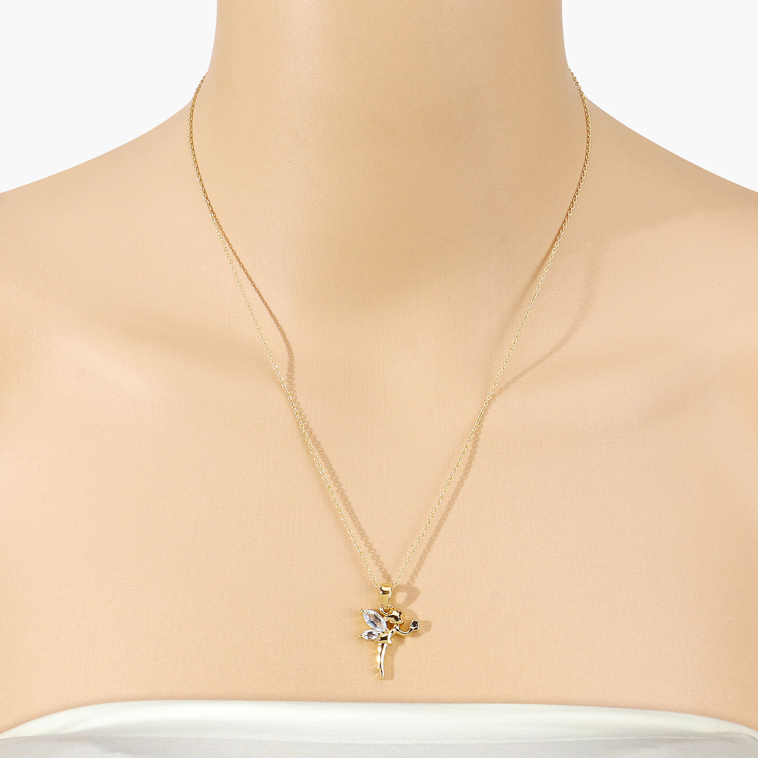 0.80 Carat Genuine Blue Topaz and White Topaz .925 Sterling Silver Pendant