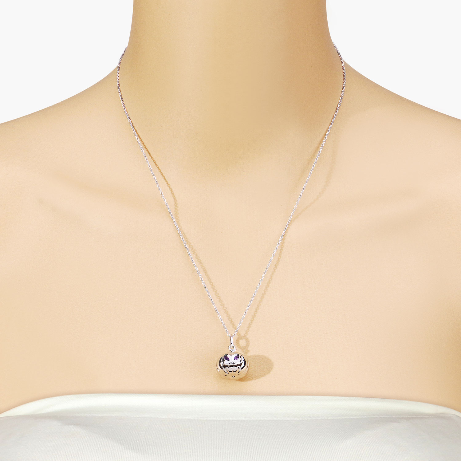 0.14 Carat Genuine Amethyst .925 Sterling Silver Pendant