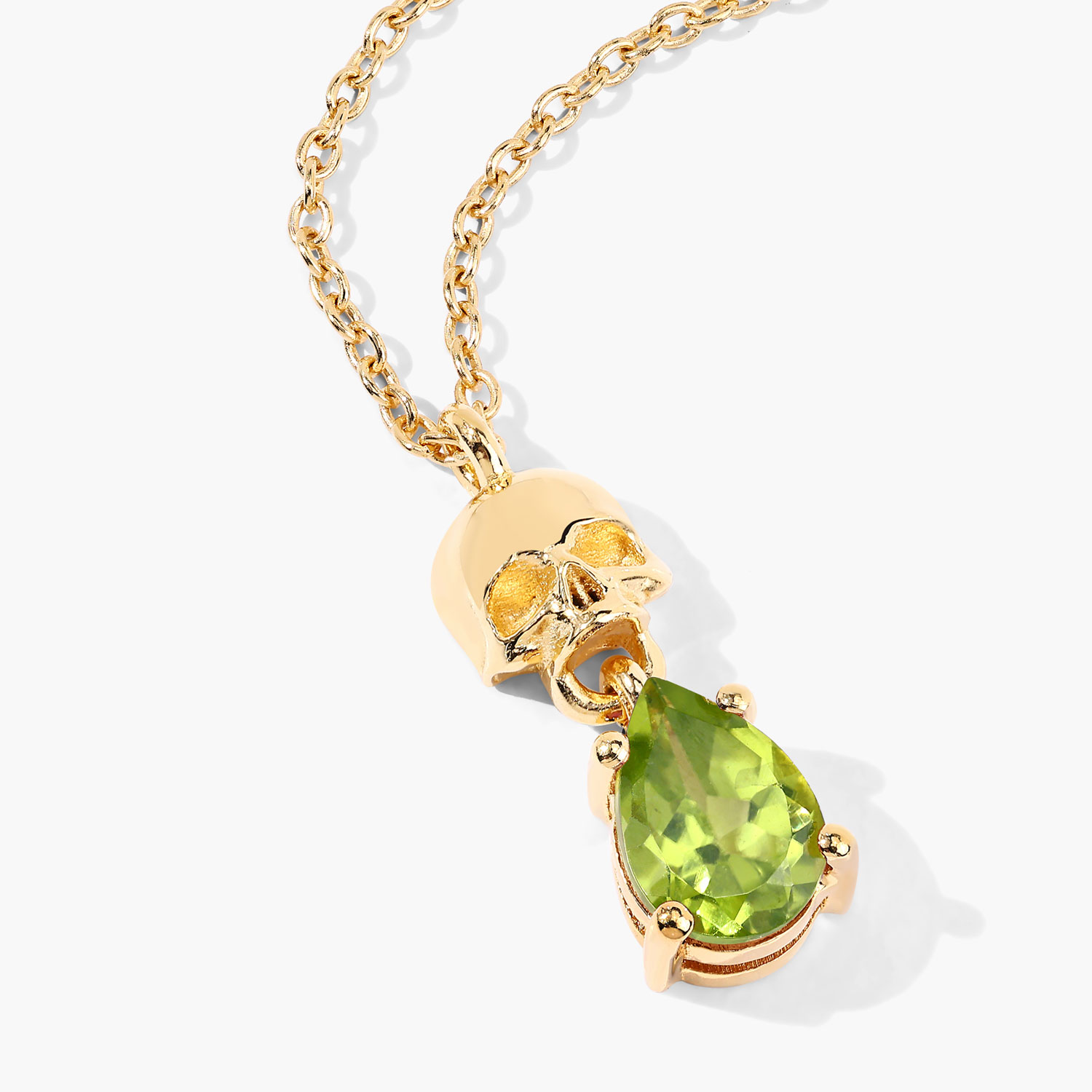 0.75 Carat Genuine Peridot .925 Sterling Silver Pendant