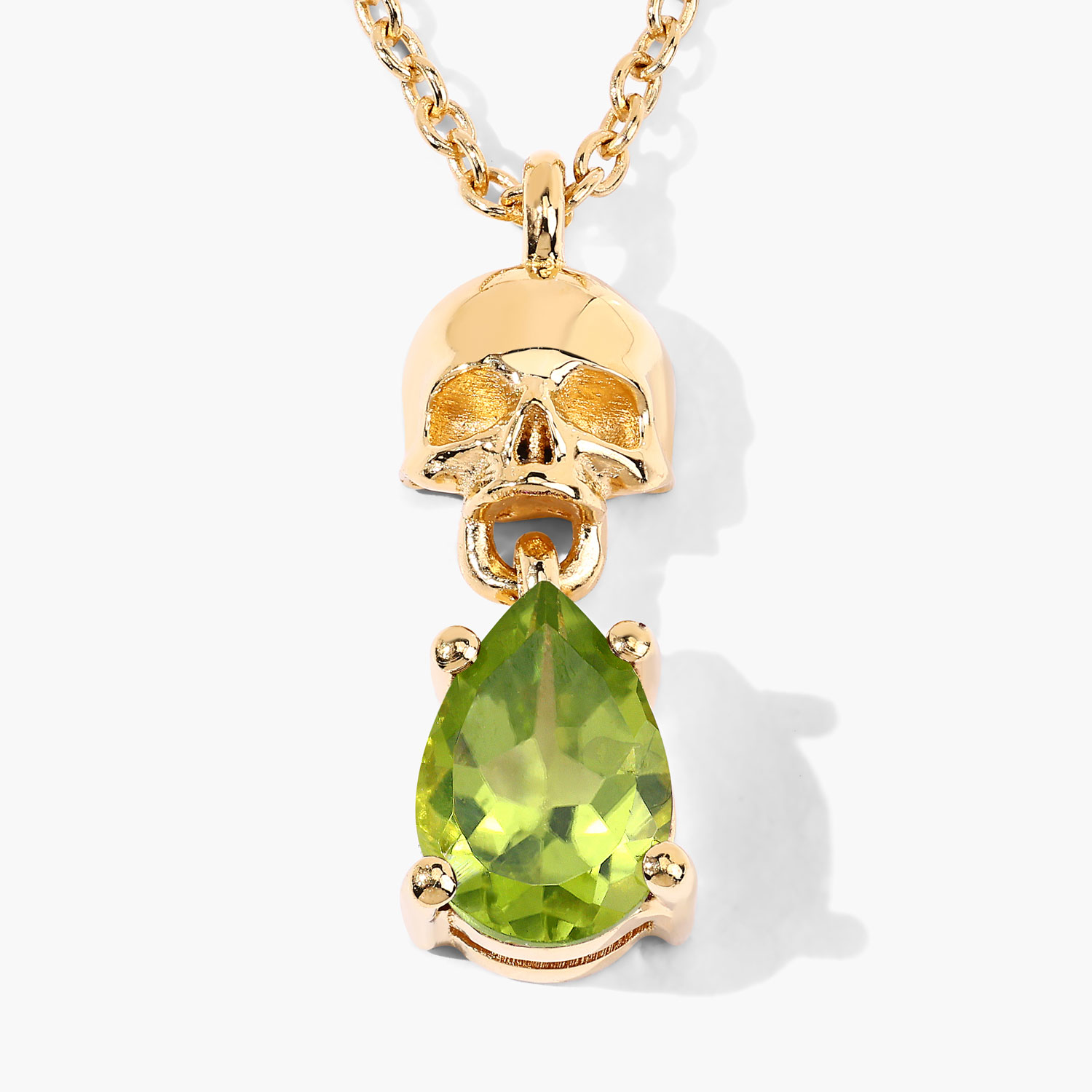 0.75 Carat Genuine Peridot .925 Sterling Silver Pendant