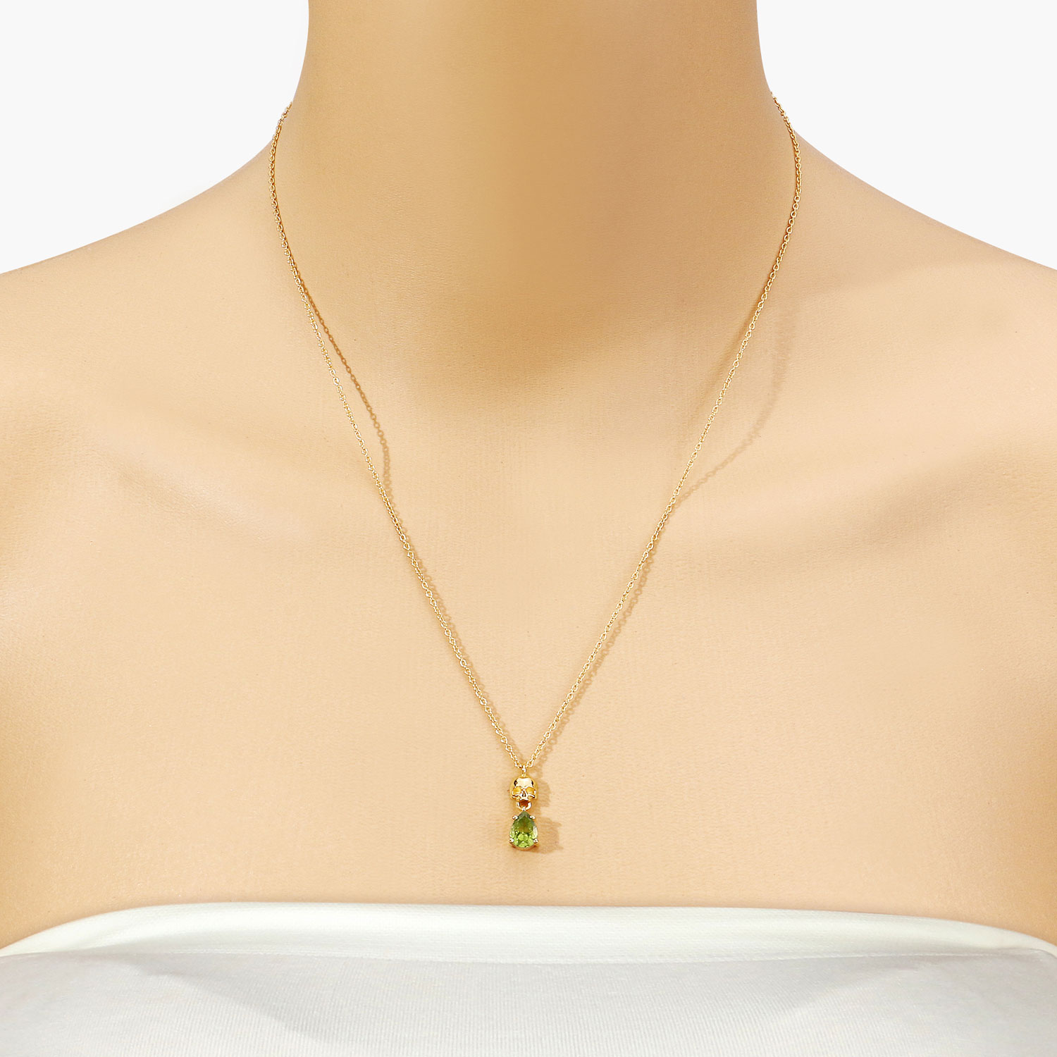 0.75 Carat Genuine Peridot .925 Sterling Silver Pendant