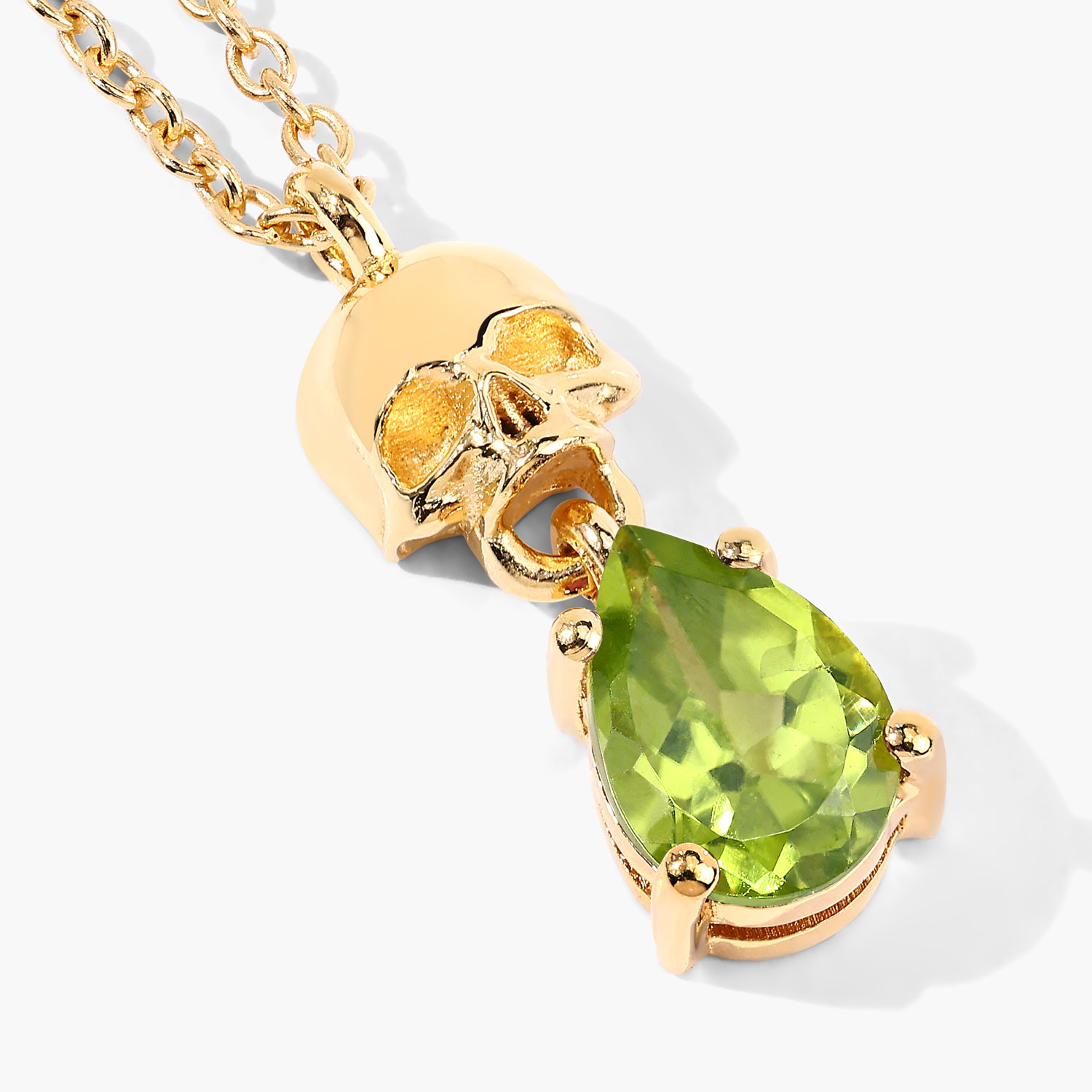 0.75 Carat Genuine Peridot .925 Sterling Silver Pendant