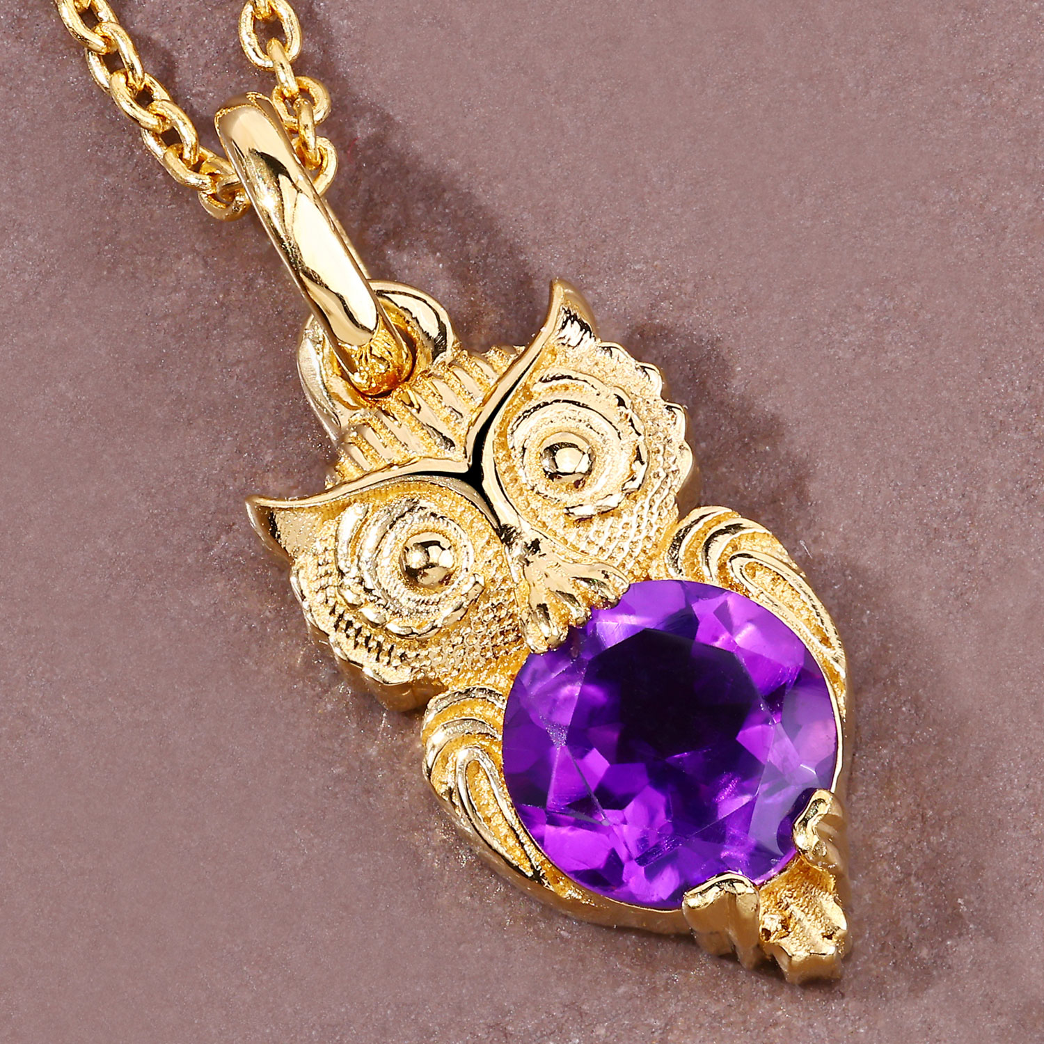 0.73 Carat Genuine Amethyst .925 Sterling Silver Pendant
