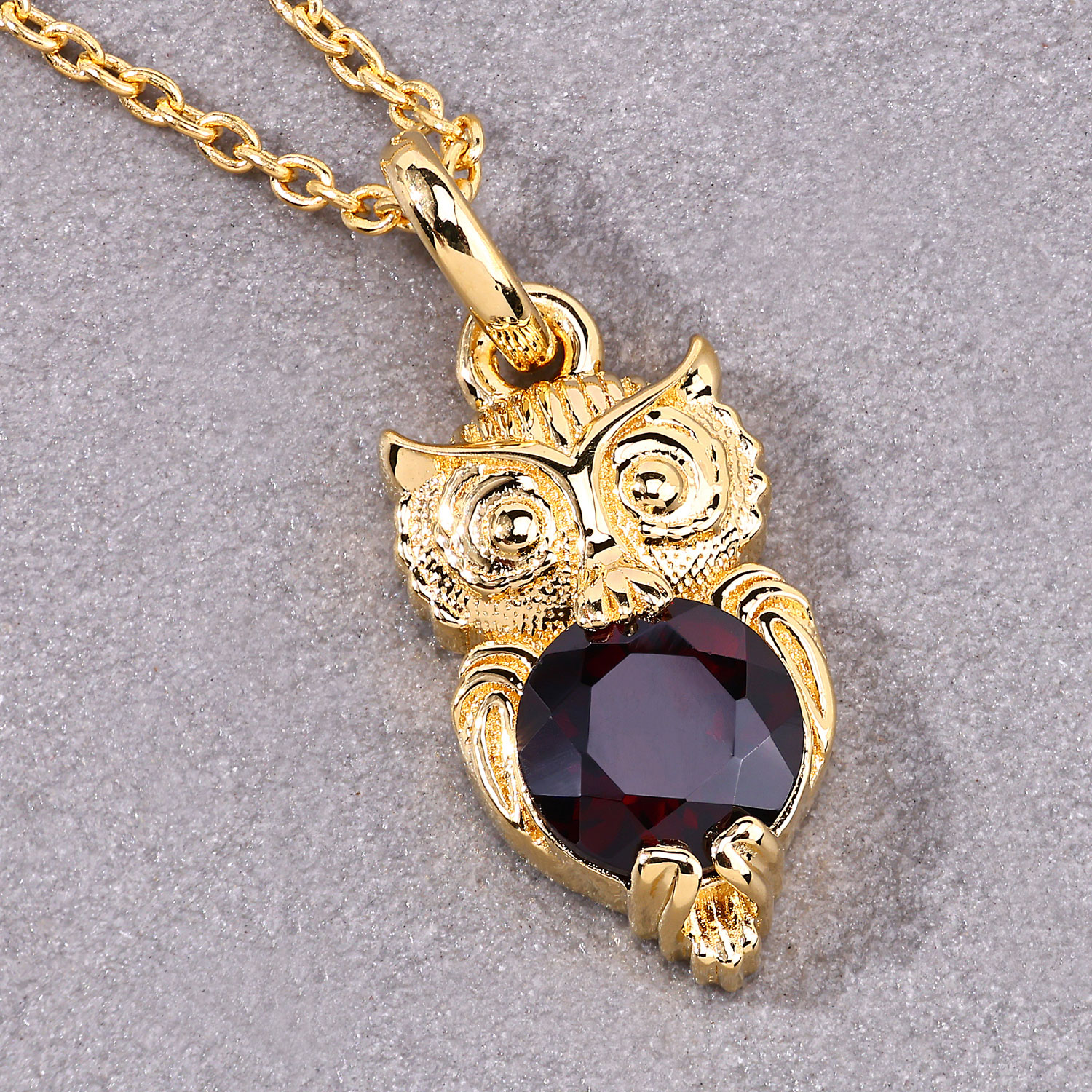 1.00 Carat Genuine Garnet .925 Sterling Silver Pendant