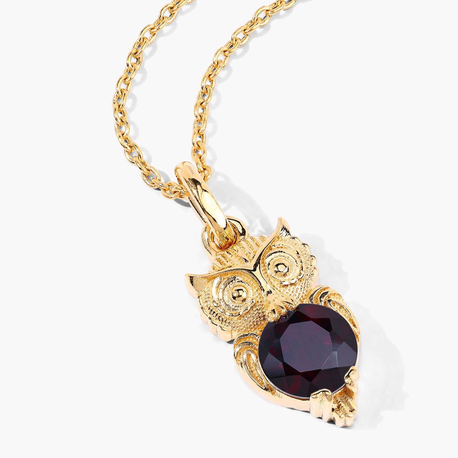 1.00 Carat Genuine Garnet .925 Sterling Silver Pendant