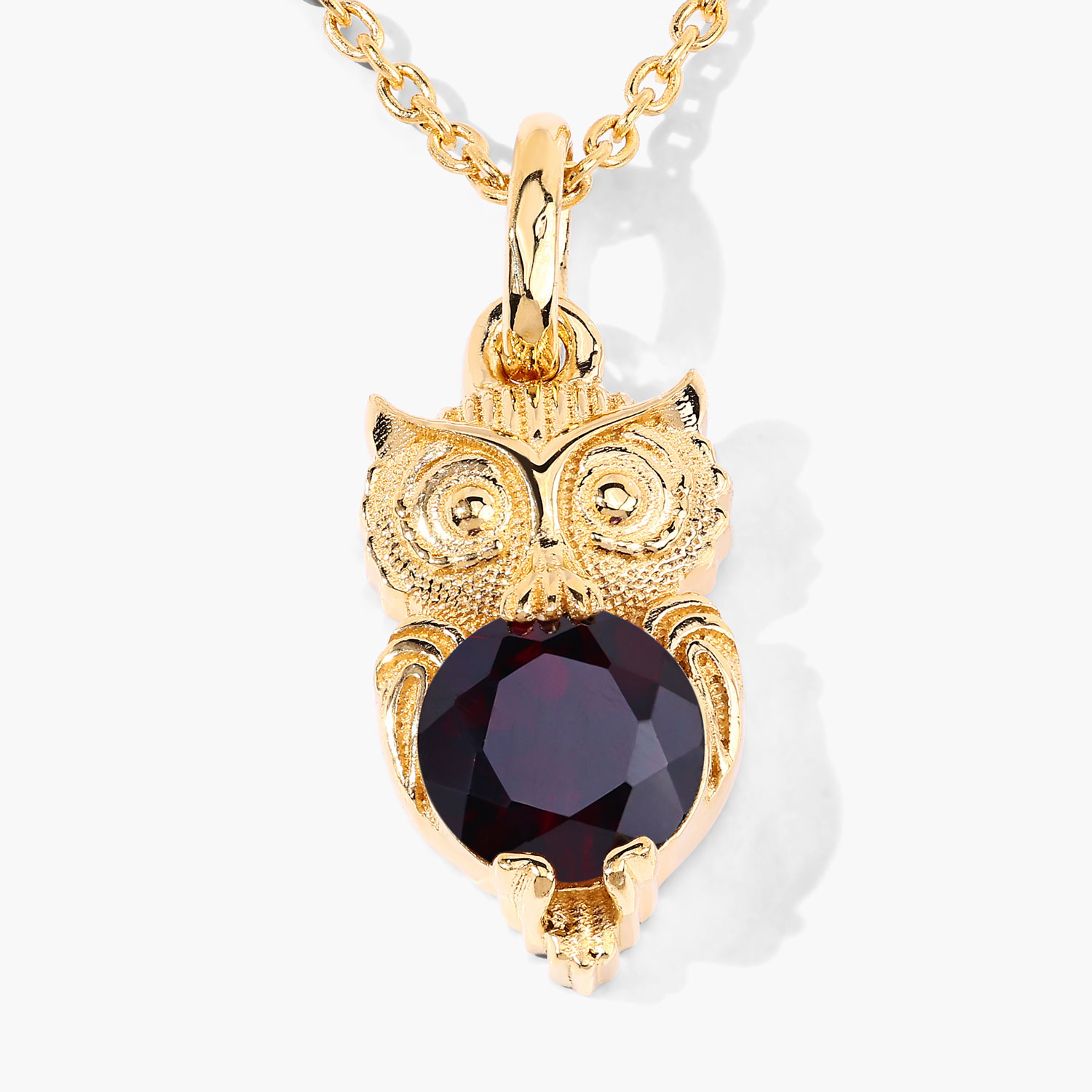 1.00 Carat Genuine Garnet .925 Sterling Silver Pendant