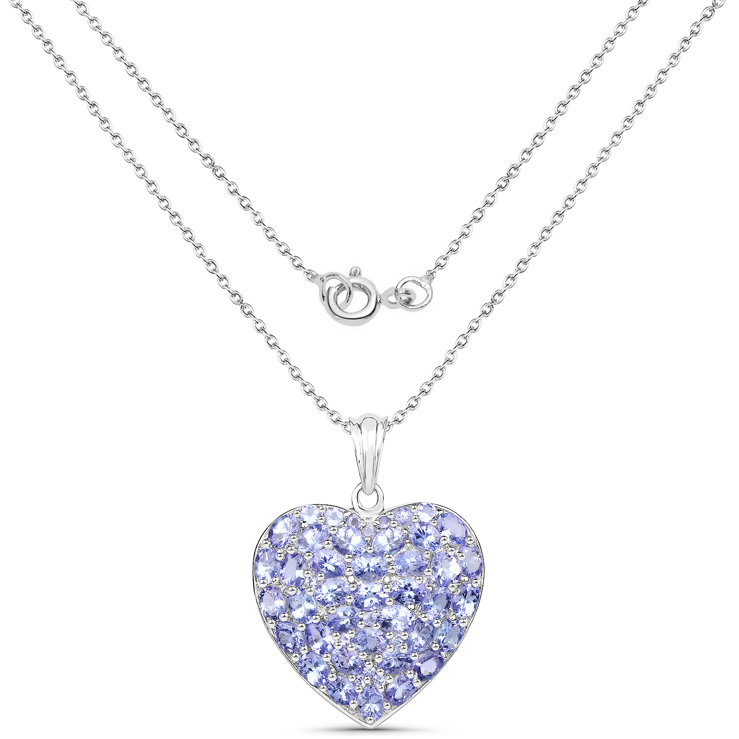 6.30 Carat Genuine Tanzanite .925 Sterling Silver Pendant