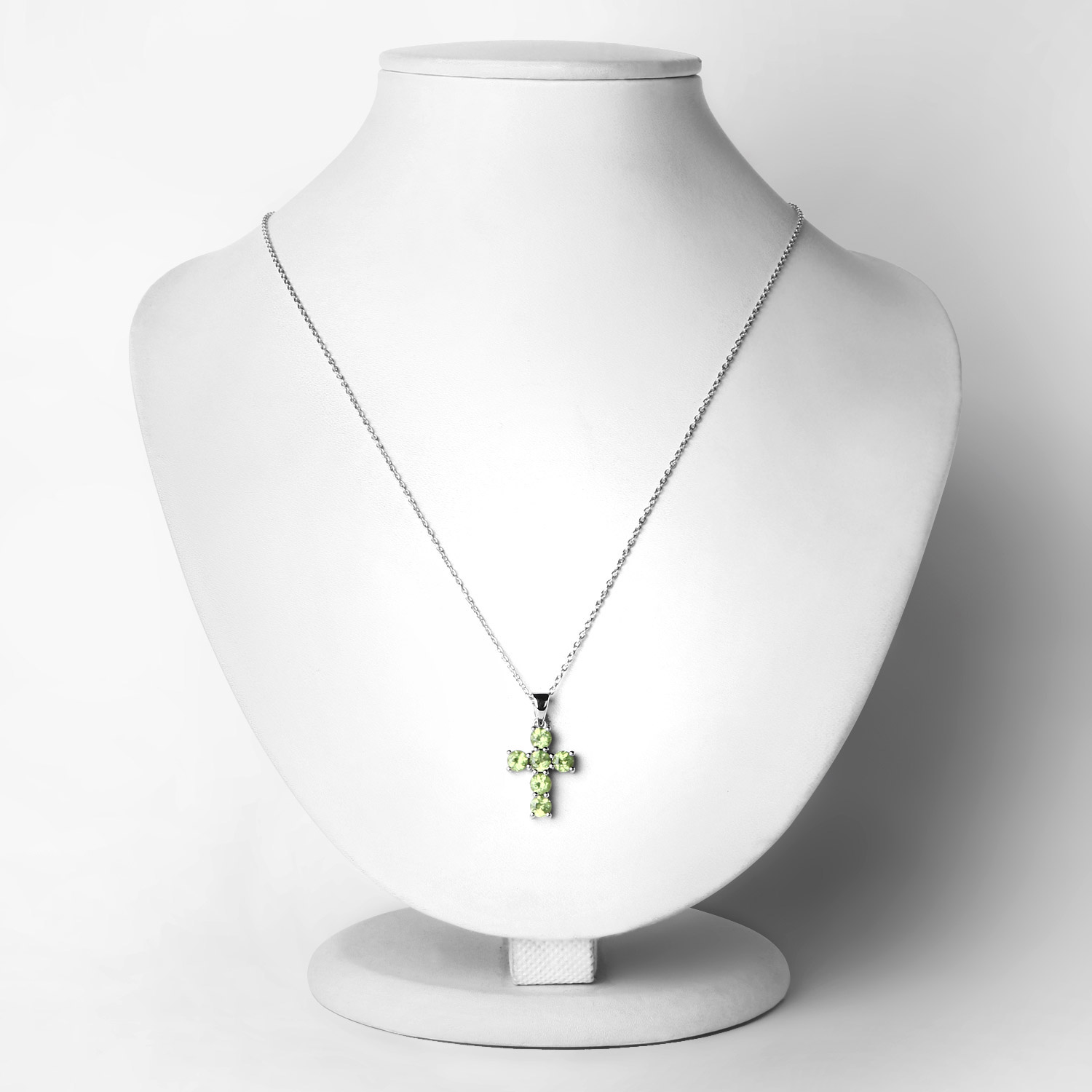 1.44 Carat Genuine Peridot .925 Sterling Silver Pendant