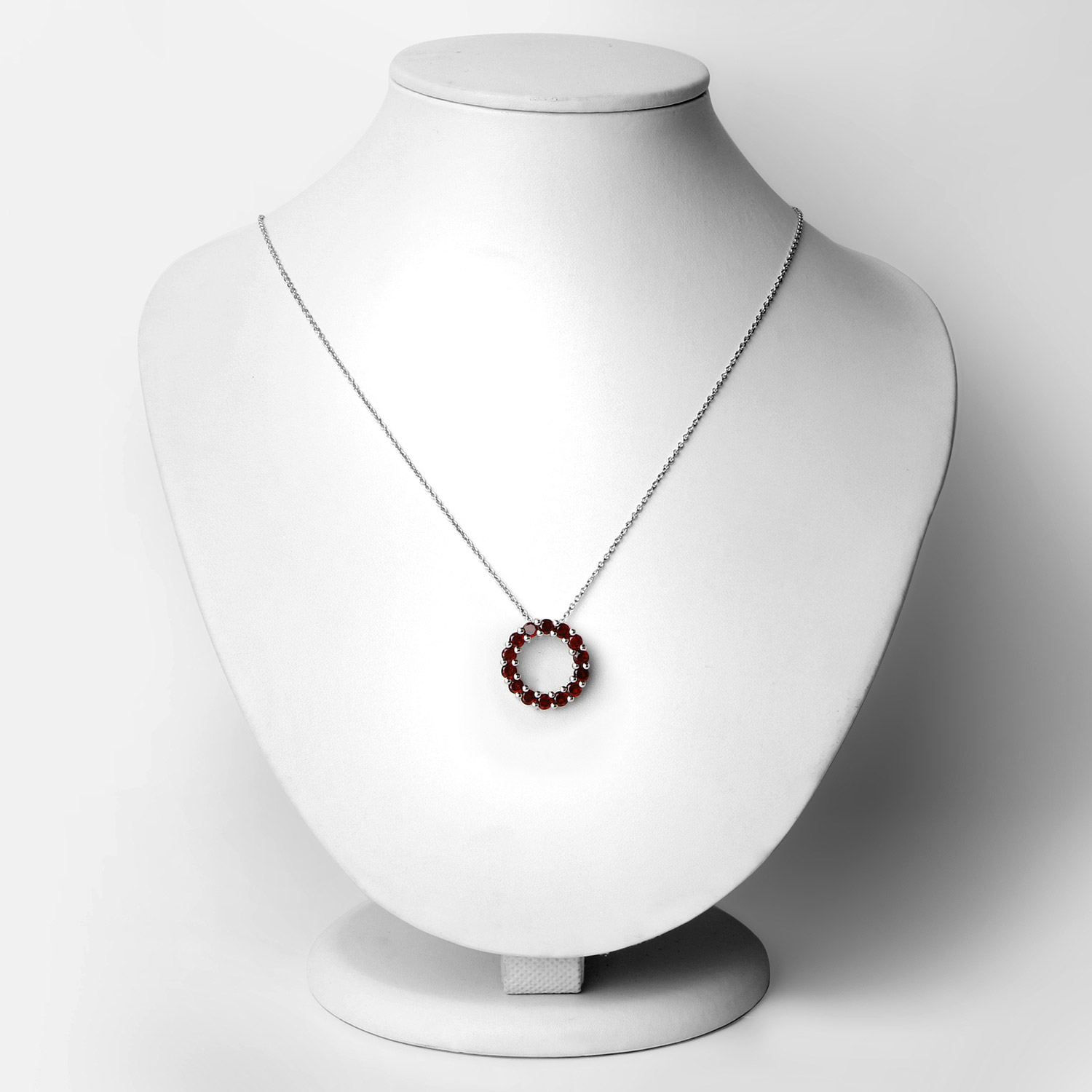 1.68 Carat Genuine Garnet .925 Sterling Silver Pendant