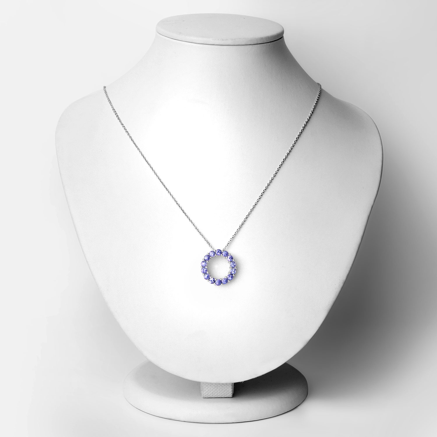 1.40 Carat Genuine Tanzanite .925 Sterling Silver Pendant