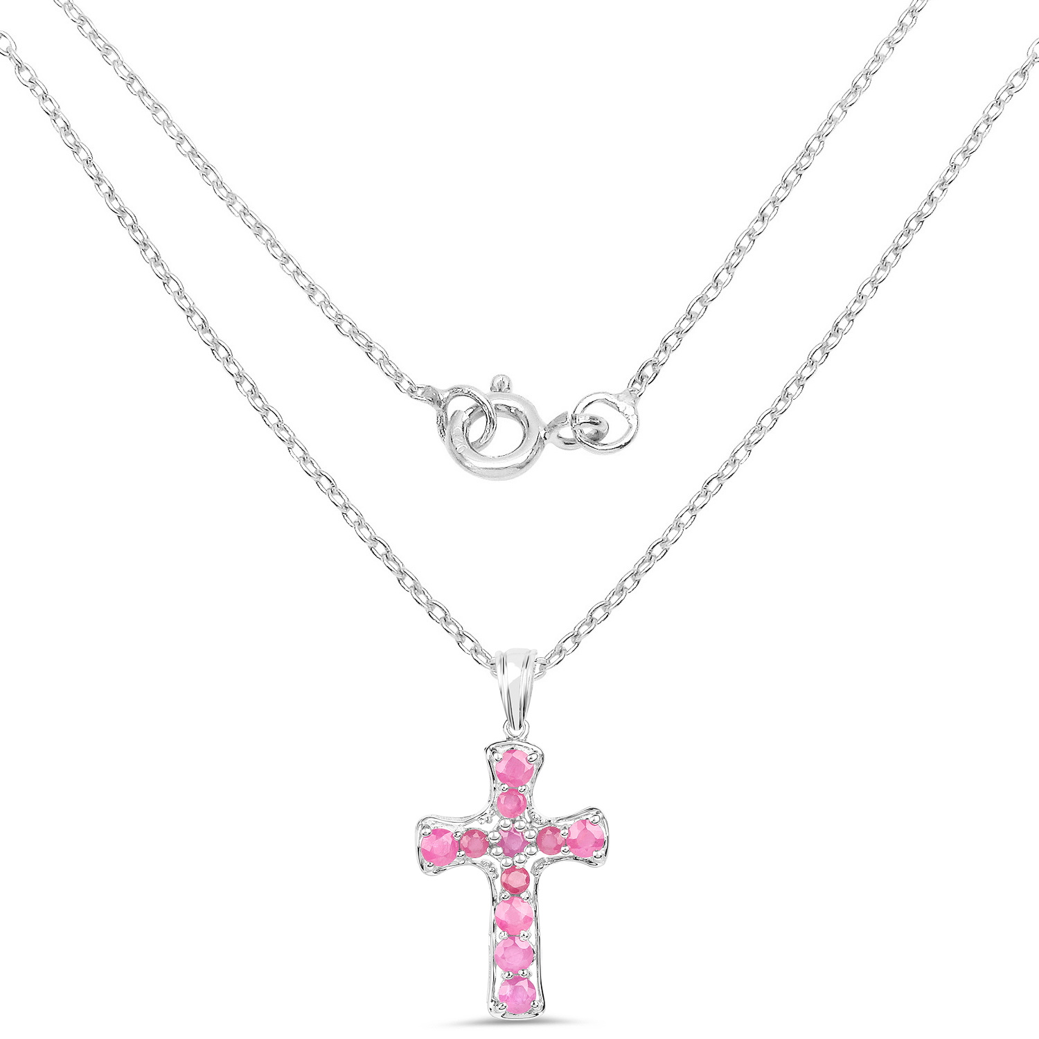 2.55 Carat Genuine Ruby .925 Sterling Silver Pendant