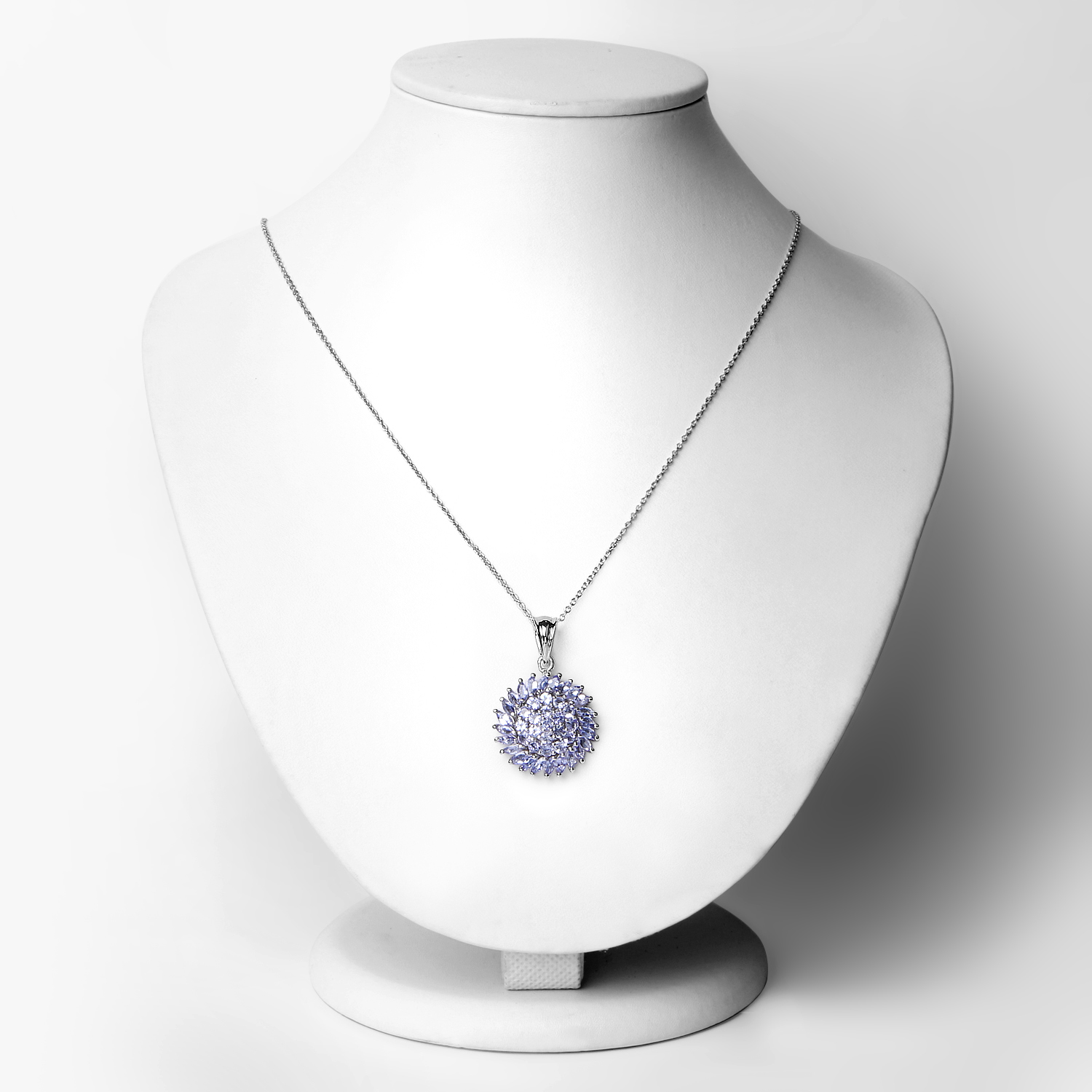 3.25 Carat Genuine Tanzanite .925 Sterling Silver Pendant