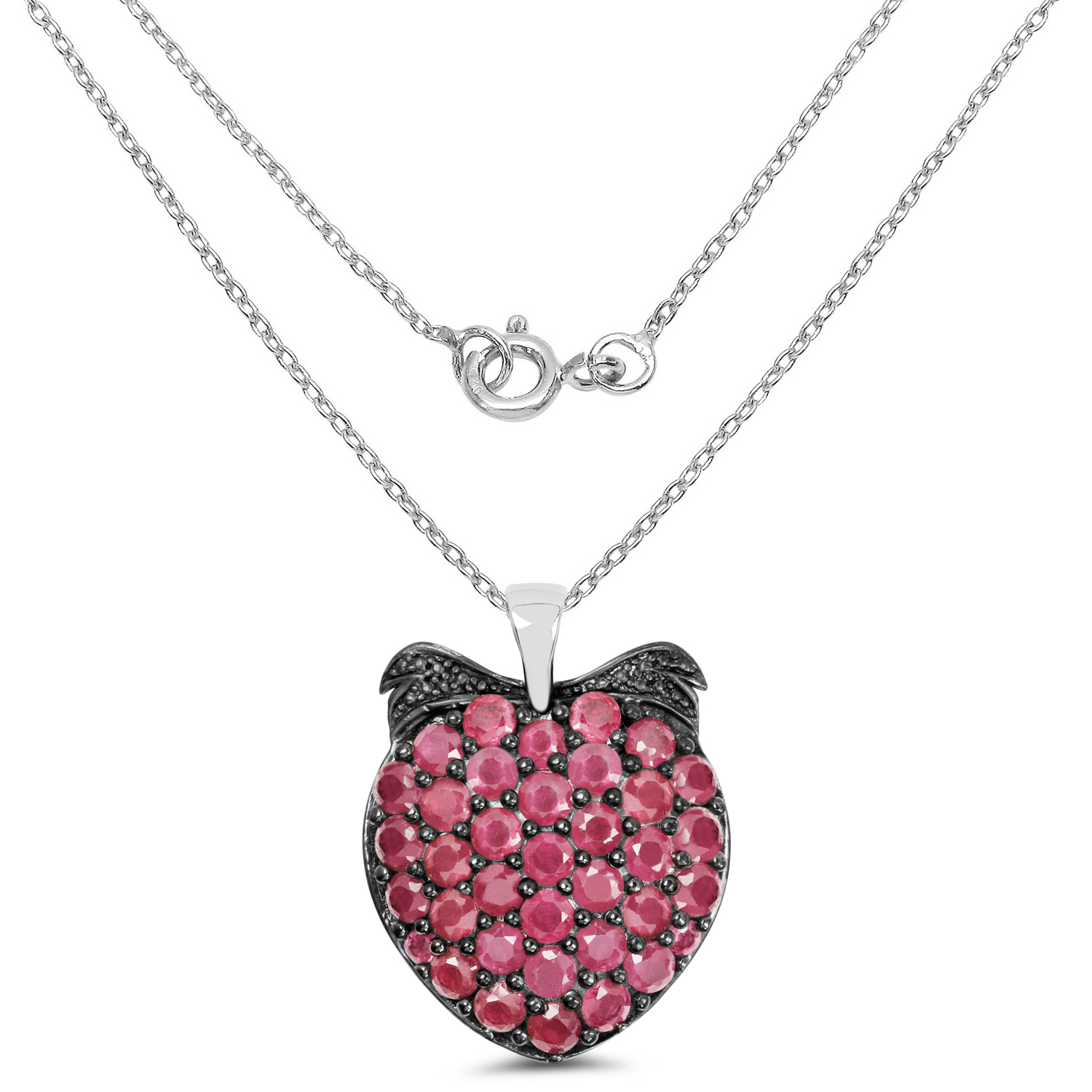 4.51 Carat Genuine Ruby .925 Sterling Silver Pendant