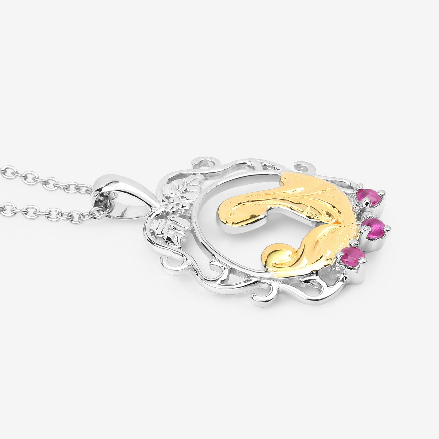 0.14 Carat Genuine Ruby .925 Sterling Silver Pendant