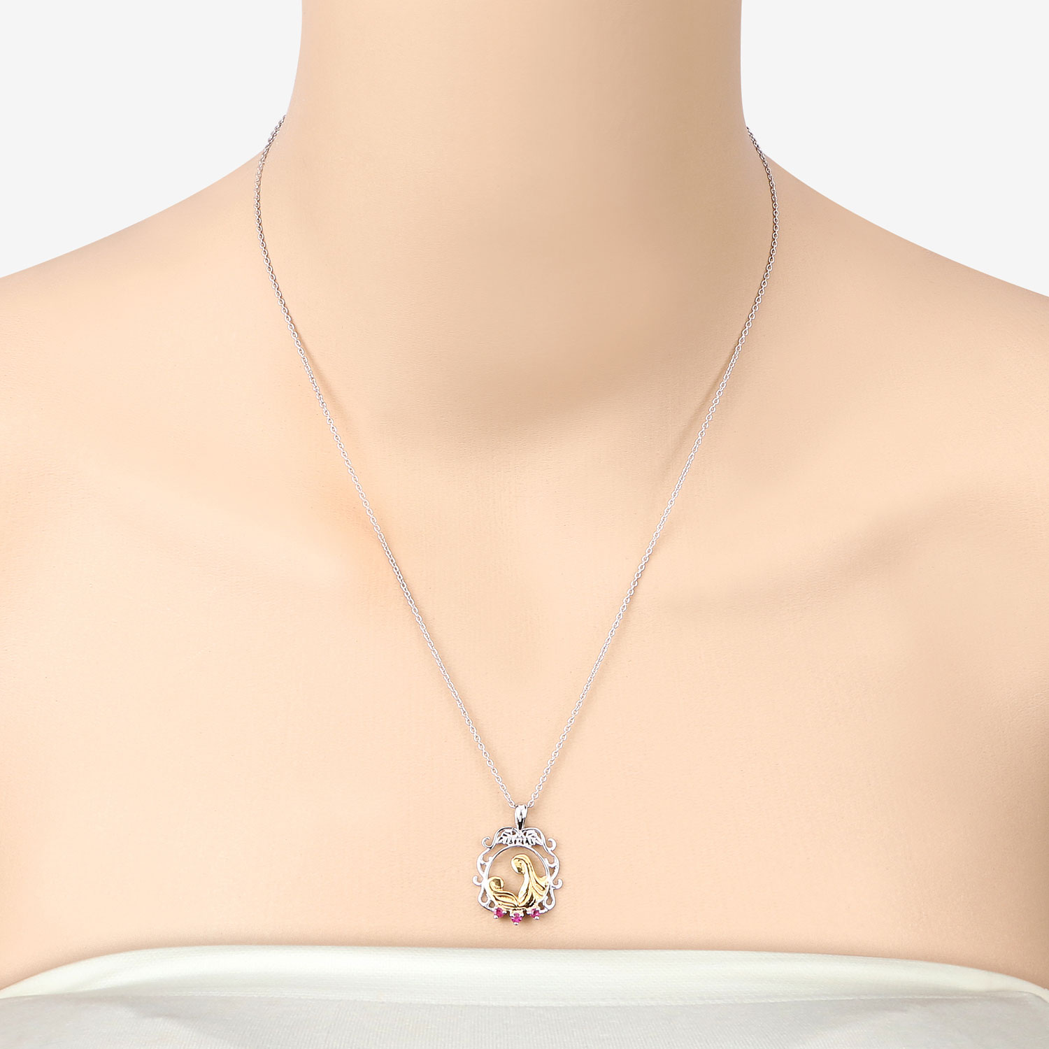 0.14 Carat Genuine Ruby .925 Sterling Silver Pendant