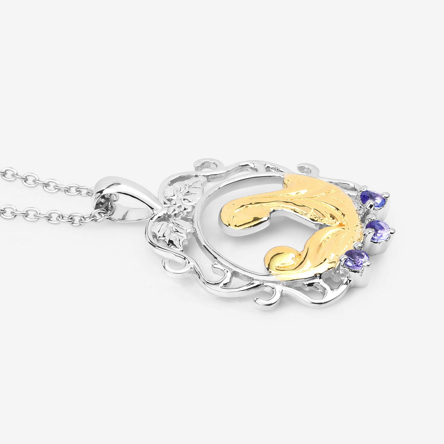 0.11 Carat Genuine Tanzanite .925 Sterling Silver Pendant