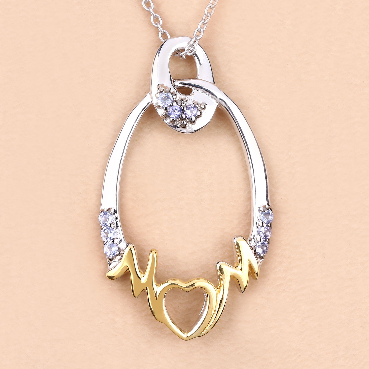 0.18 Carat Genuine Tanzanite .925 Sterling Silver Pendant