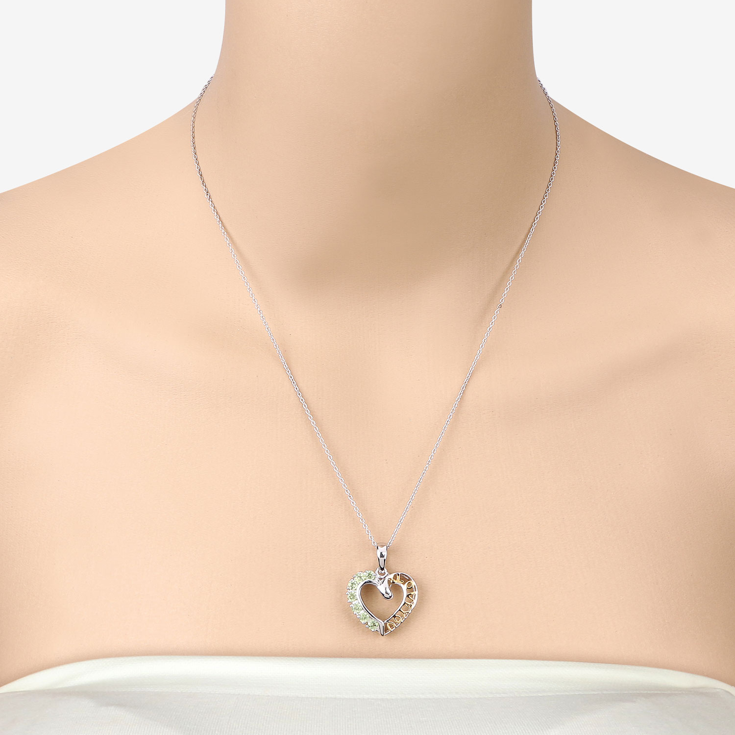 0.70 Carat Genuine Peridot .925 Sterling Silver Pendant