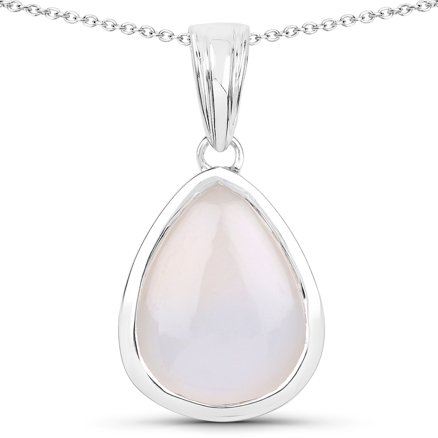 4.46 Carat 925 Sterling Silver Genuine White Cubic Zirconia Pendant