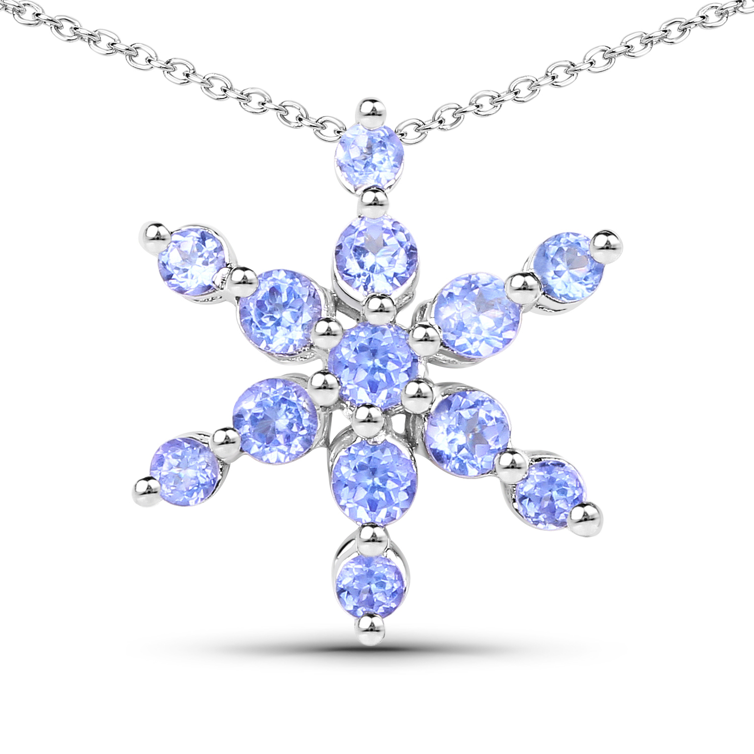 0.70 Carat Genuine Tanzanite .925 Sterling Silver Pendant