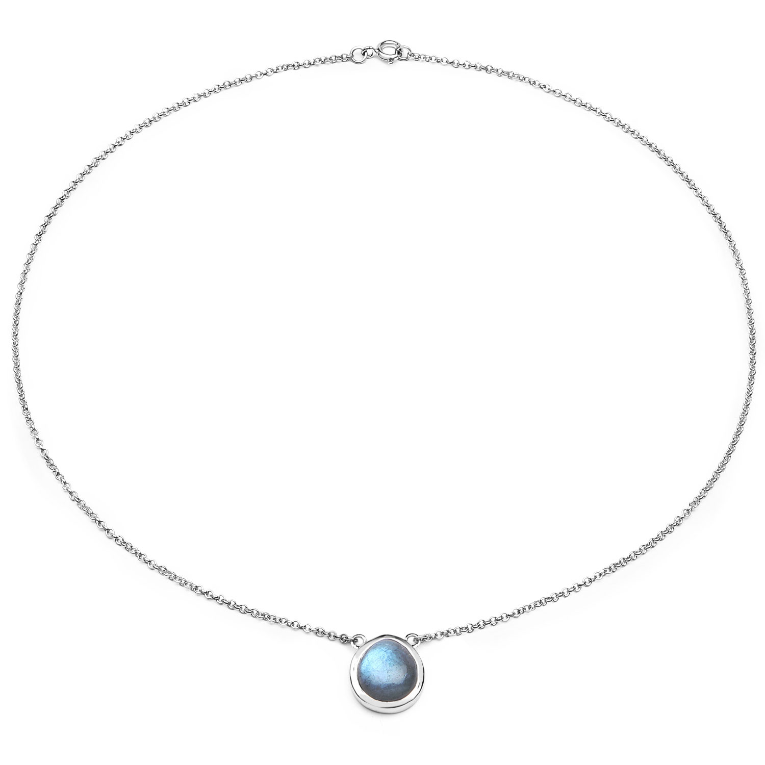 6.04 Carat Genuine Labradorite .925 Sterling Silver Pendant