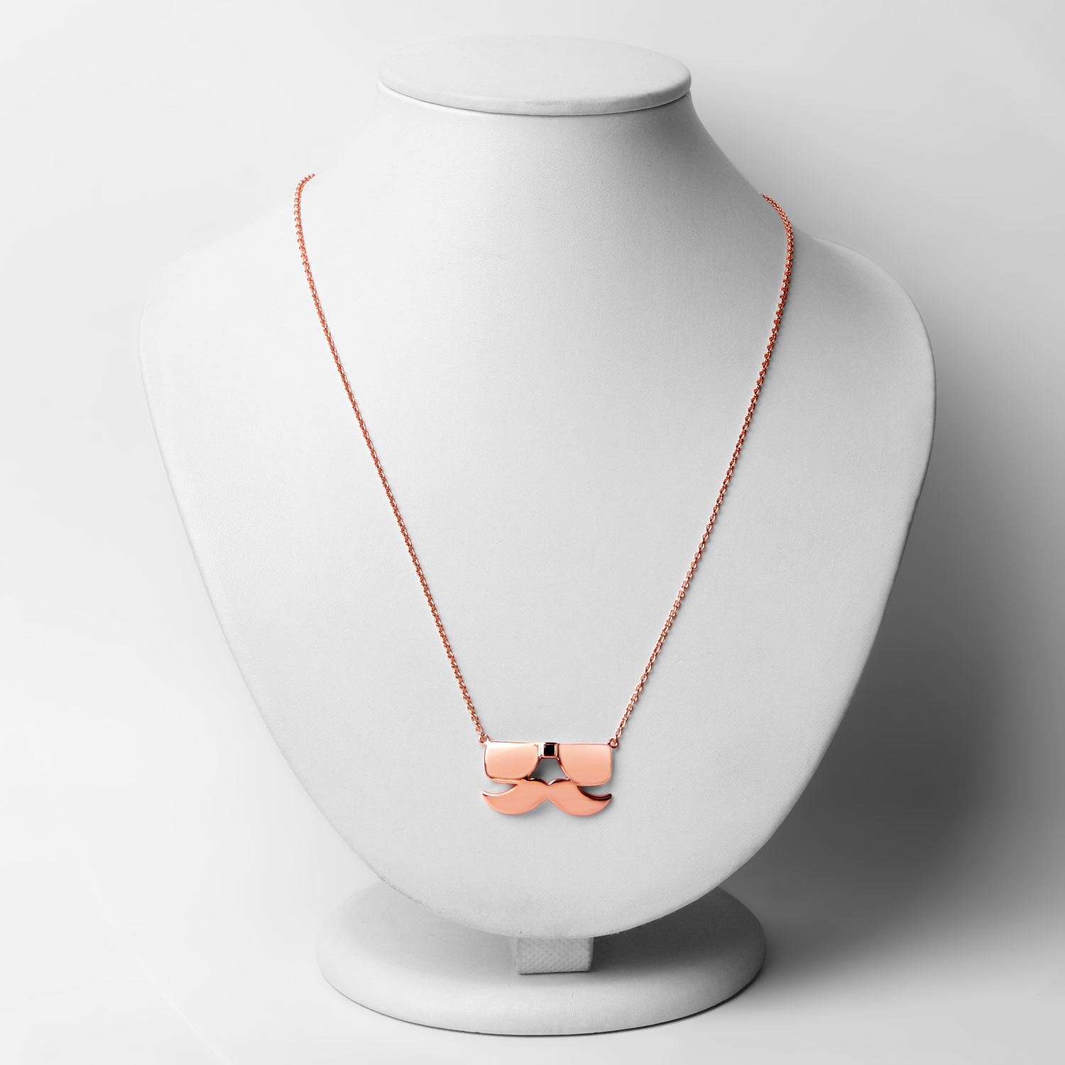 18K Rose Gold Plated 0.05 Carat Genuine Black Diamond .925 Sterling Silver Pendant