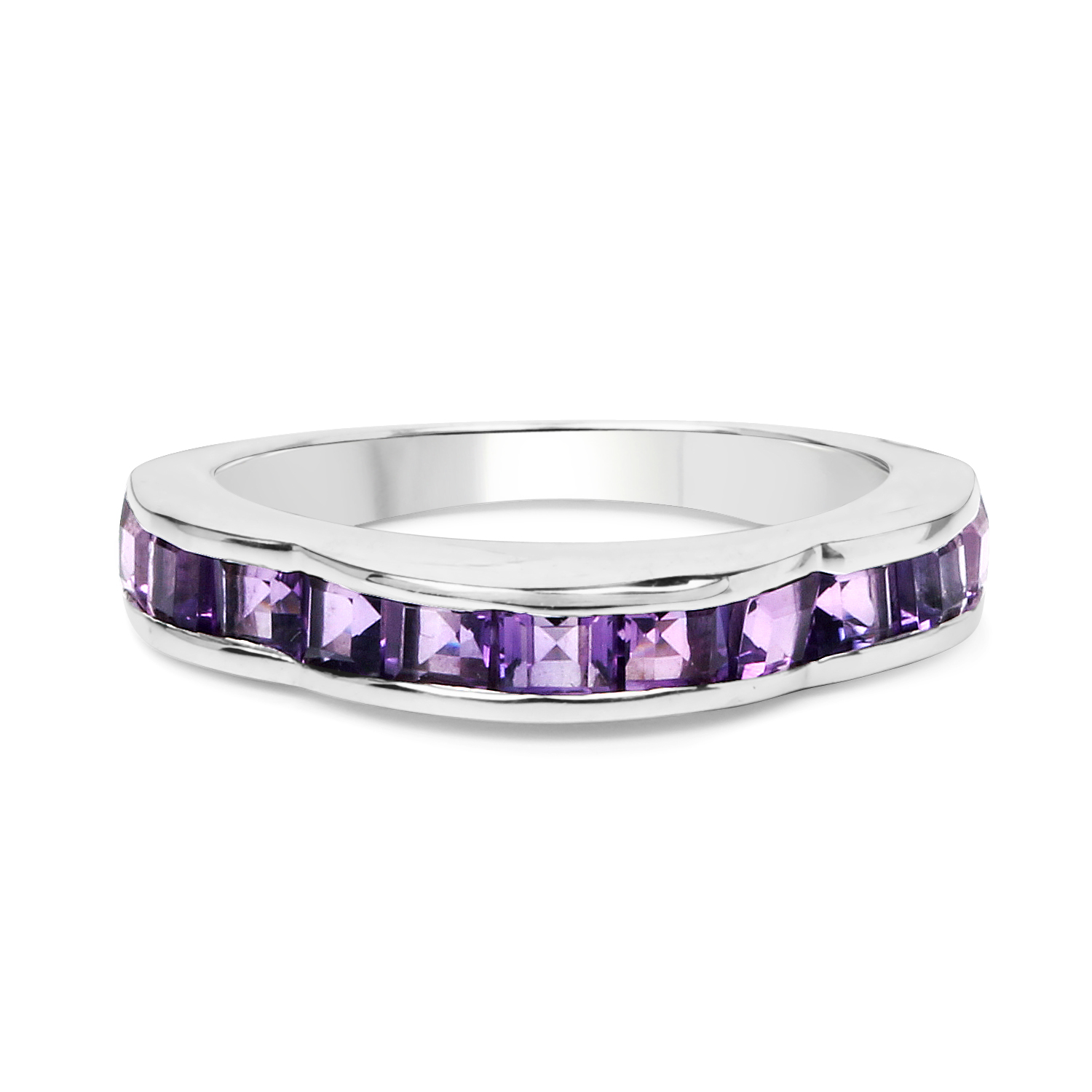 1.68 Carat Genuine Amethyst .925 Sterling Silver Ring