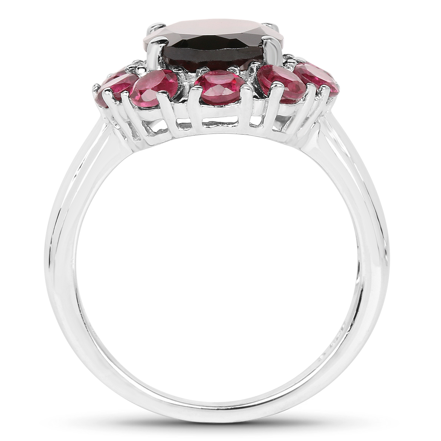 5.85 Carat Genuine Garnet and Rhodolite .925 Sterling Silver Ring