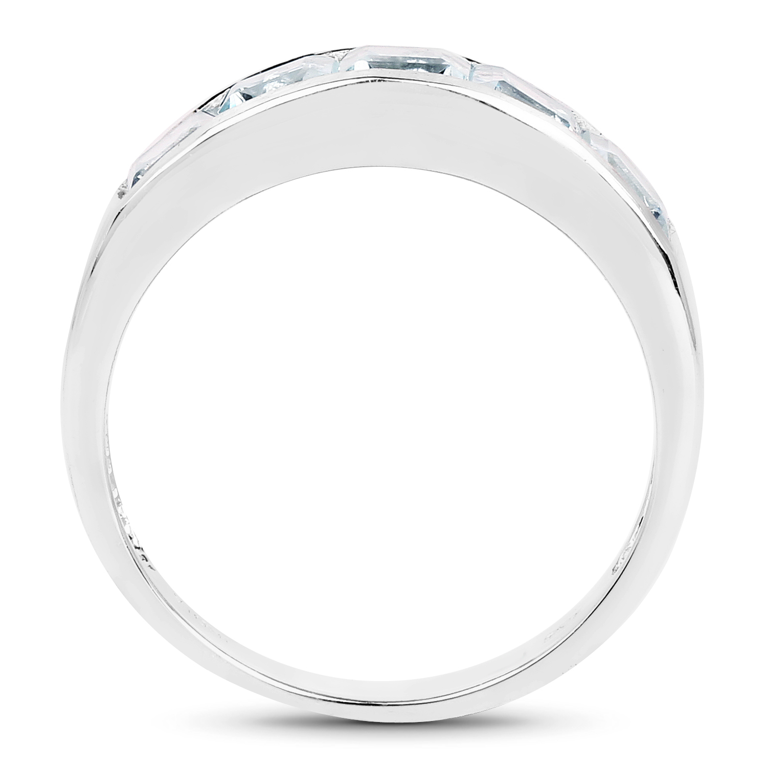 2.00 Carat Genuine Aquamarine .925 Sterling Silver Ring