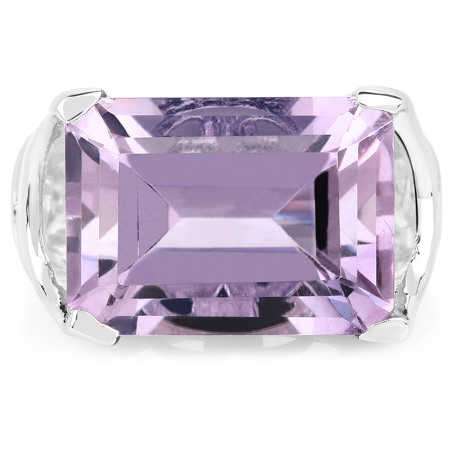14.10 Carat Genuine Amethyst .925 Sterling Silver Ring