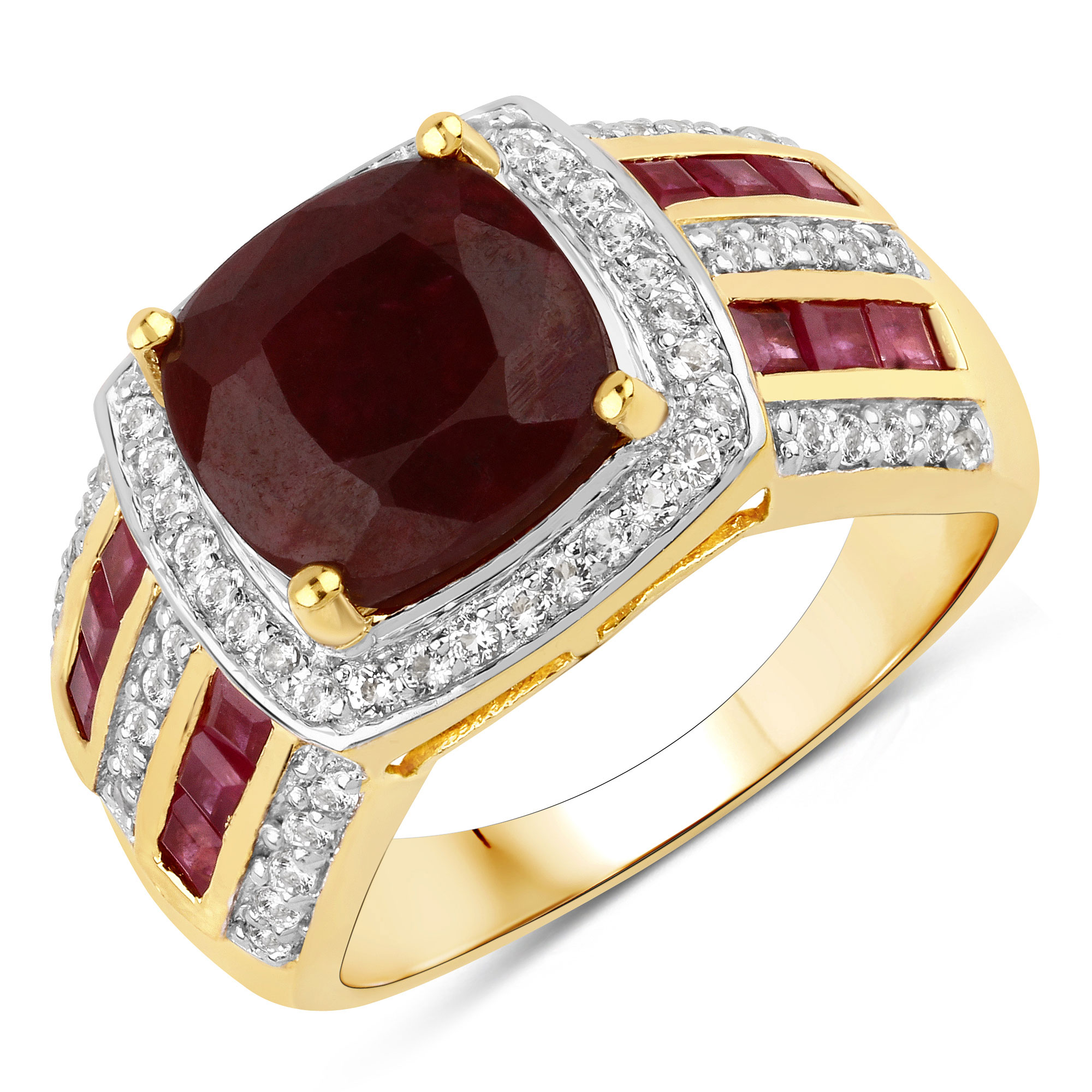 925 Sterling Silver shops Ruby Topaz Ring