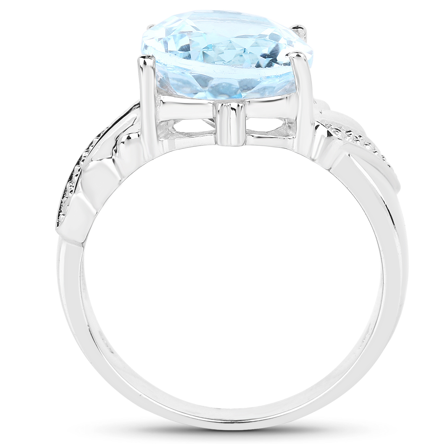 5.15 Carat Genuine Blue Topaz .925 Sterling Silver Ring | QR1096BT-SSR ...