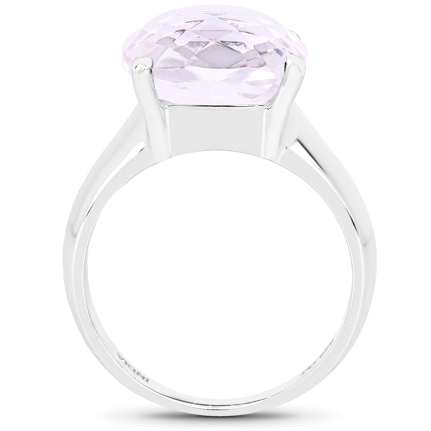 6.28 Carat Genuine Pink Amethyst .925 Sterling Silver Ring