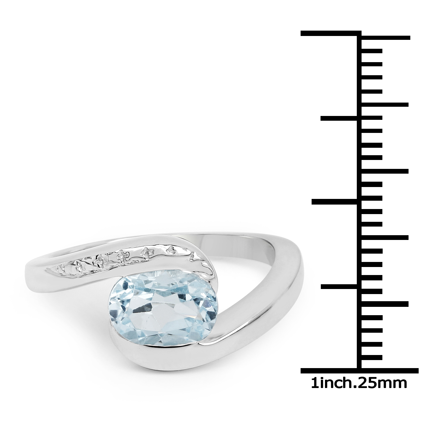 1.60 Carat Genuine Blue Topaz .925 Sterling Silver Ring