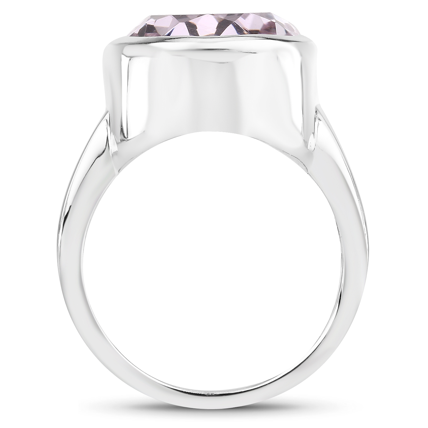 10.41 Carat Genuine Pink Amethyst .925 Sterling Silver Ring