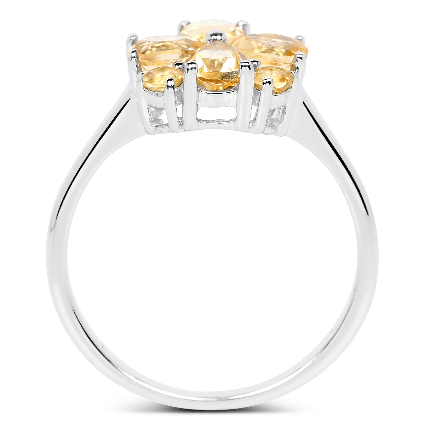 1.48 Carat Genuine Citrine .925 Sterling Silver Ring
