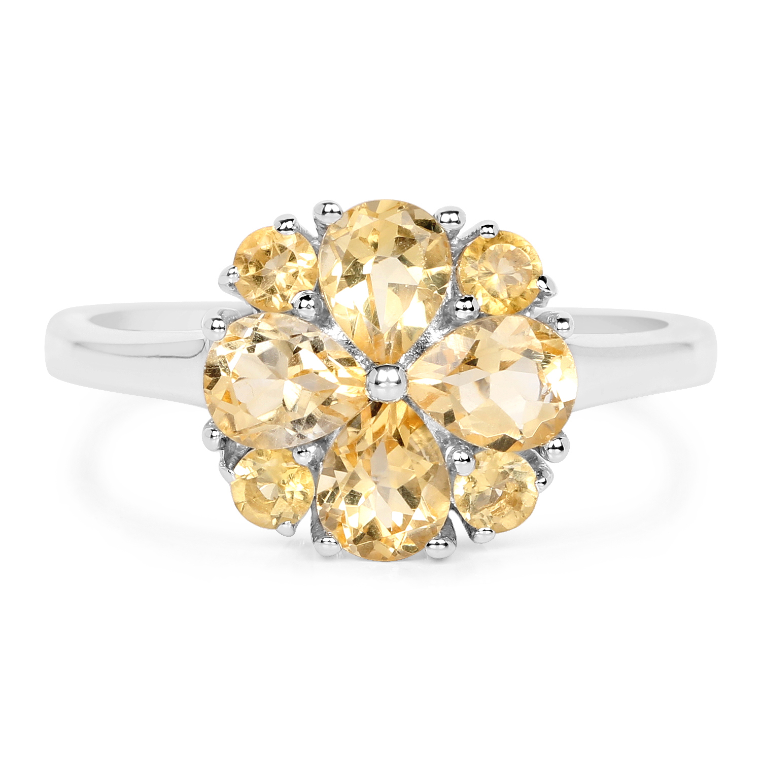 1.48 Carat Genuine Citrine .925 Sterling Silver Ring