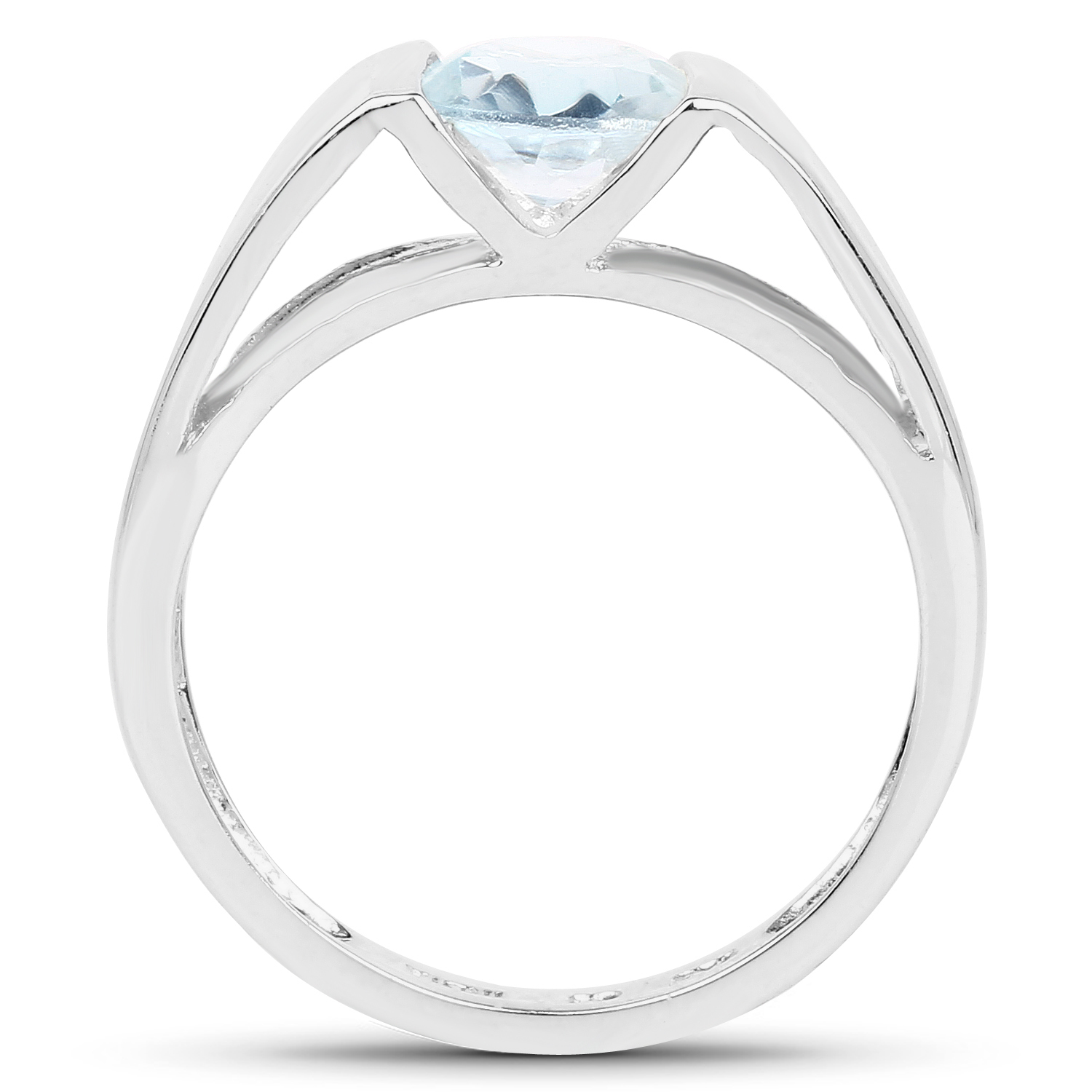 1.48 Carat Genuine Blue Topaz .925 Sterling Silver Ring