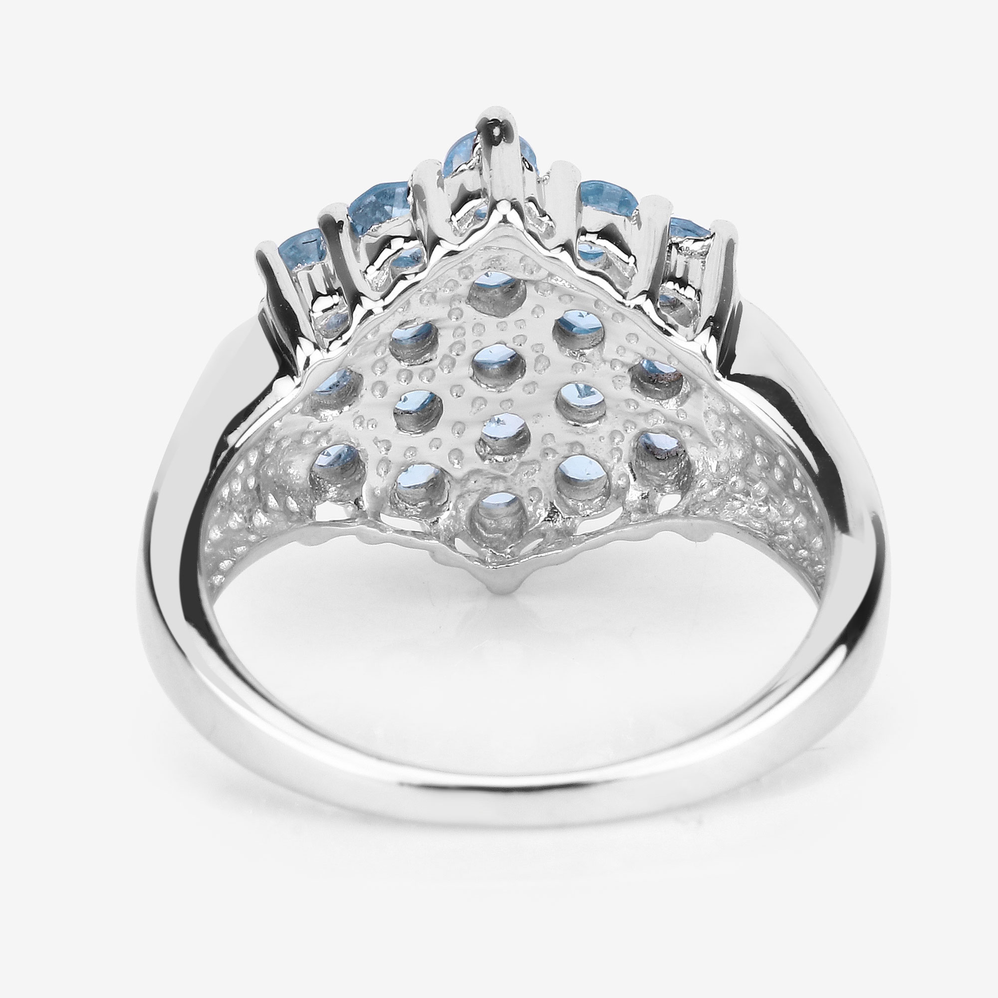 1.44 Carat Genuine Swiss Blue Topaz .925 Sterling Silver Ring