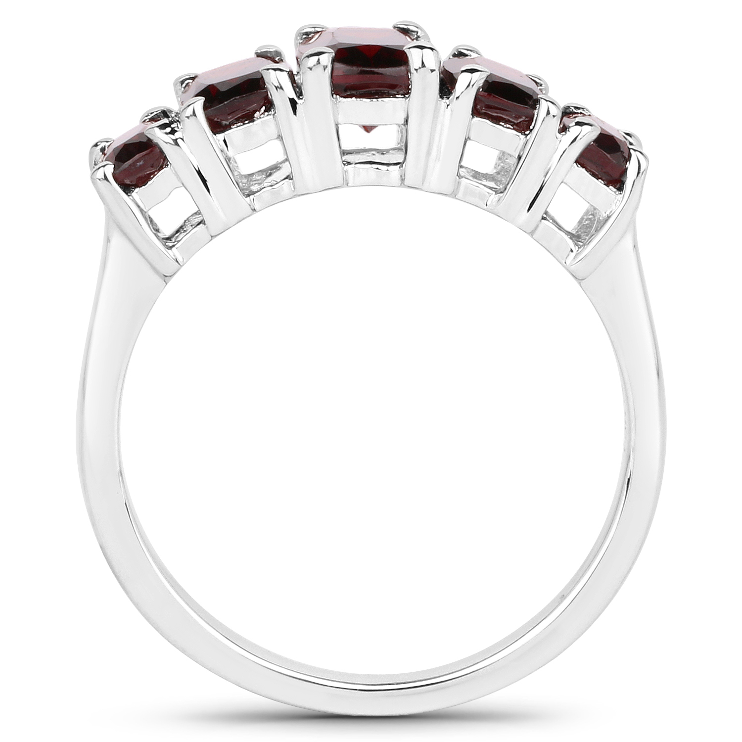 3.00 Carat Genuine Garnet .925 Sterling Silver Ring